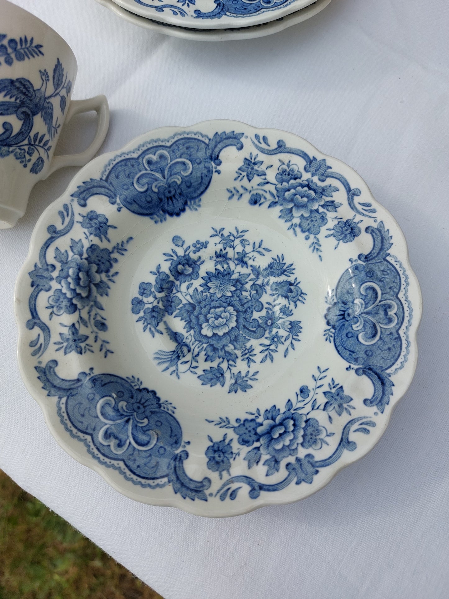 Lot de 3 tasses à thé en porcelaine Ridgway décor Windsor