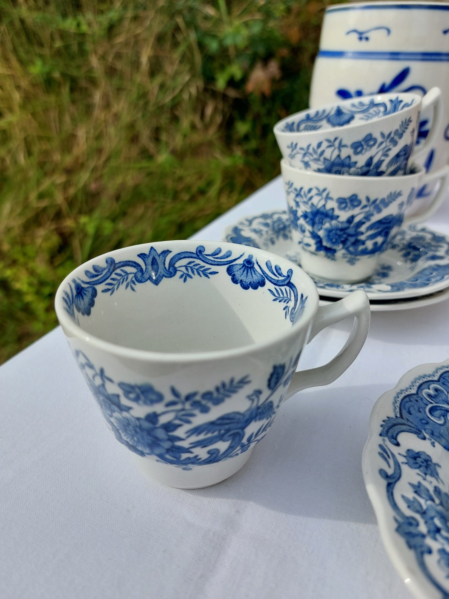 Lot de 3 tasses à thé en porcelaine Ridgway décor Windsor