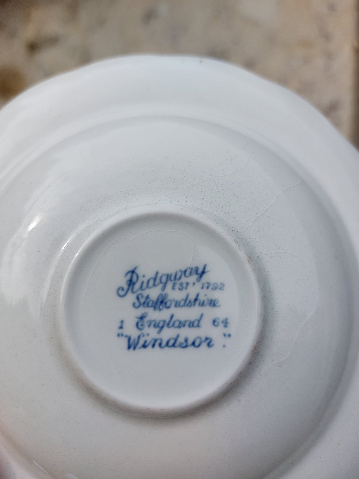 Lot de 3 tasses à thé en porcelaine Ridgway décor Windsor