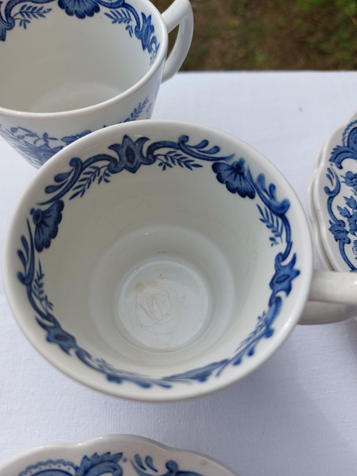 Lot de 3 tasses à thé en porcelaine Ridgway décor Windsor