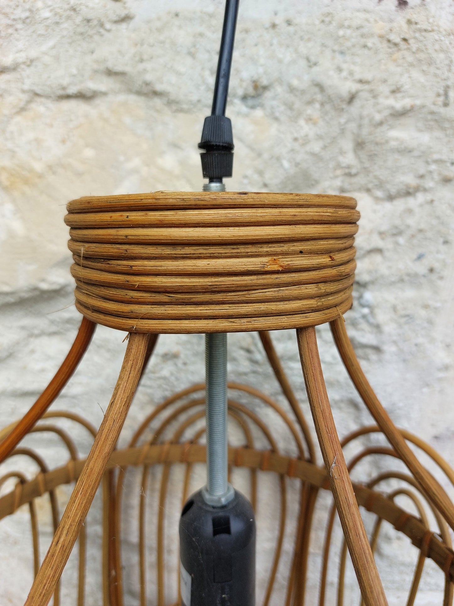Suspension en rotin naturel