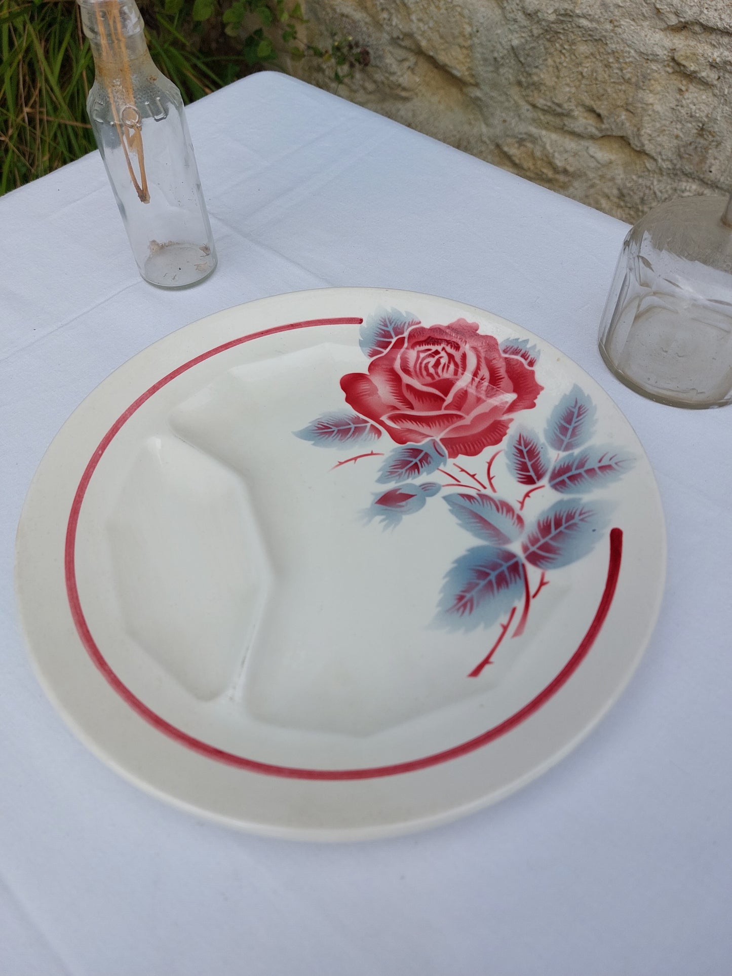 Lot de 4 assiettes à artichaut Digoin Sarreguemines