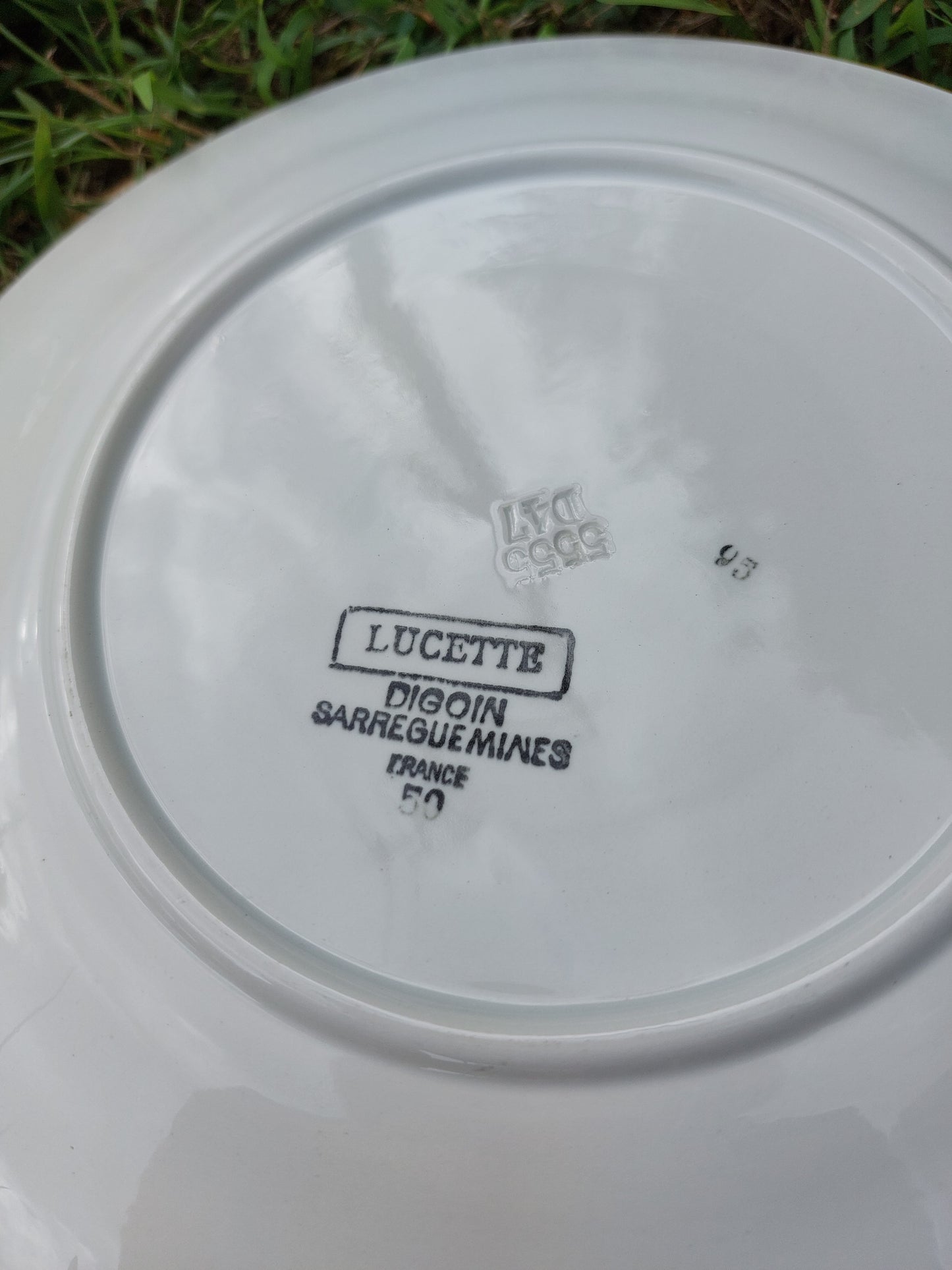 Lot de 4 assiettes à artichaut Digoin Sarreguemines