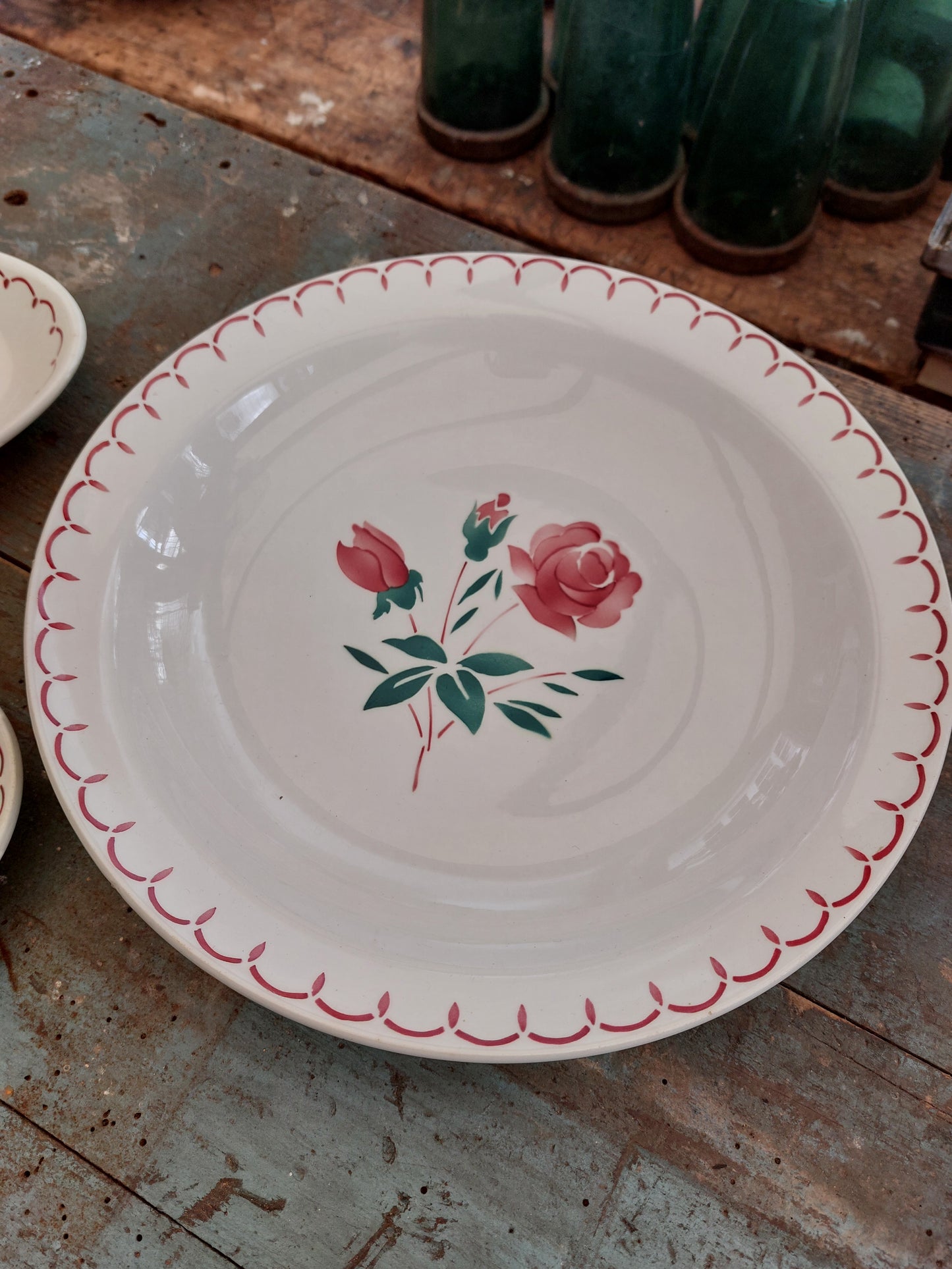 Service 3 pièces "Roses en boutons"