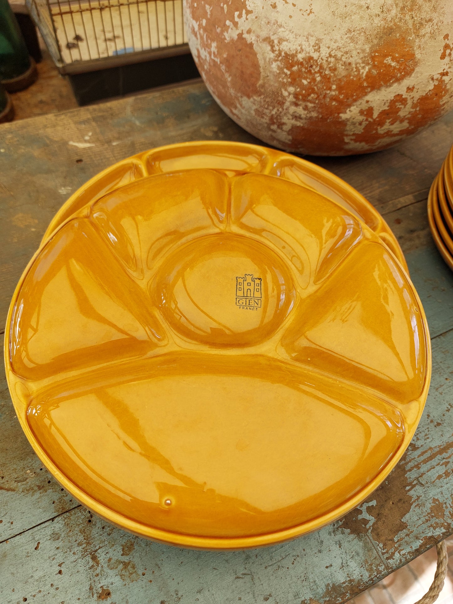 Lot de 6 assiettes à fondue Gien