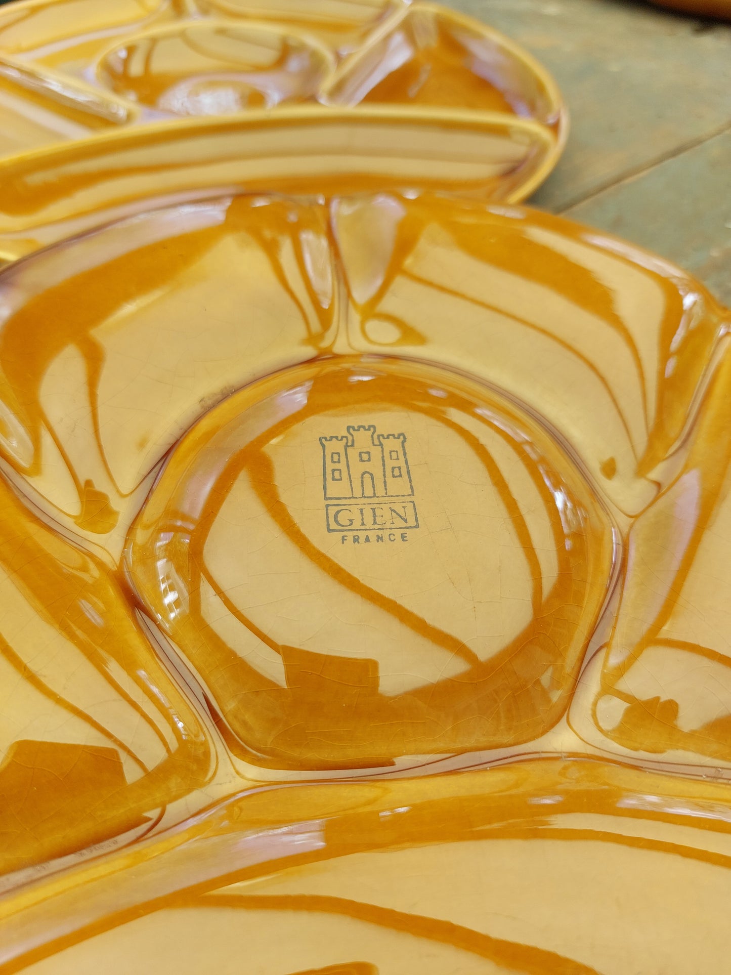 Lot de 6 assiettes à fondue Gien