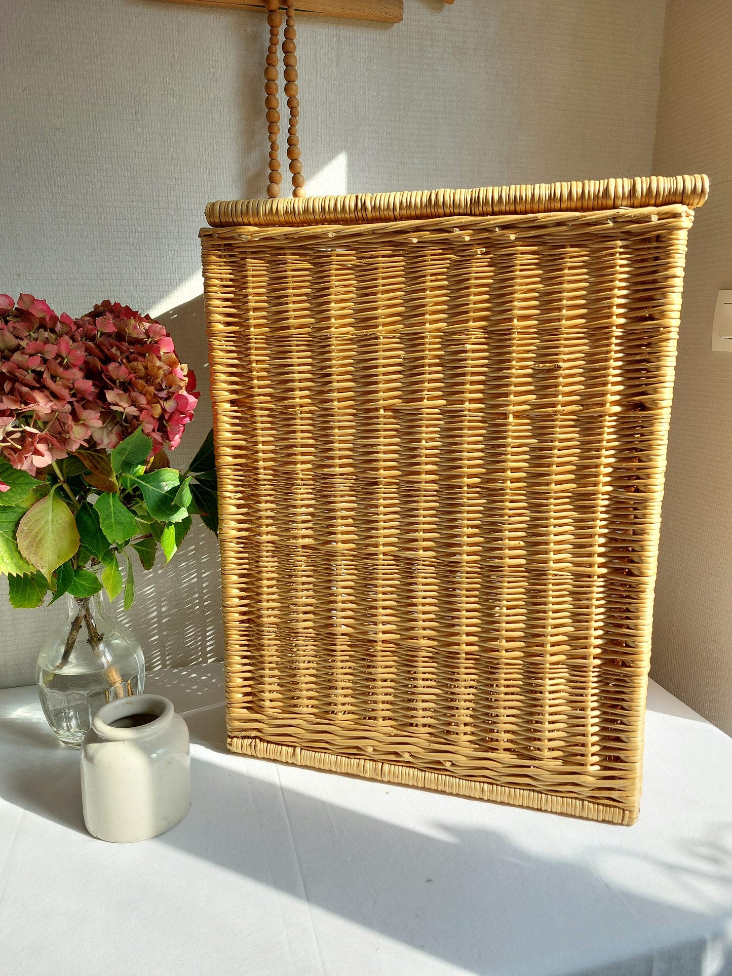 Panier à linge en osier