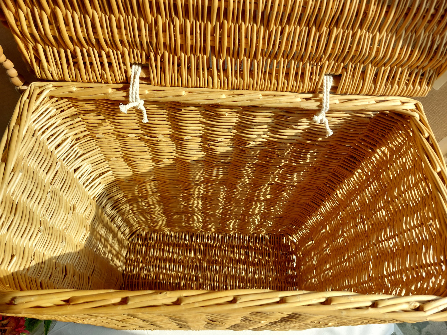 Panier à linge en osier