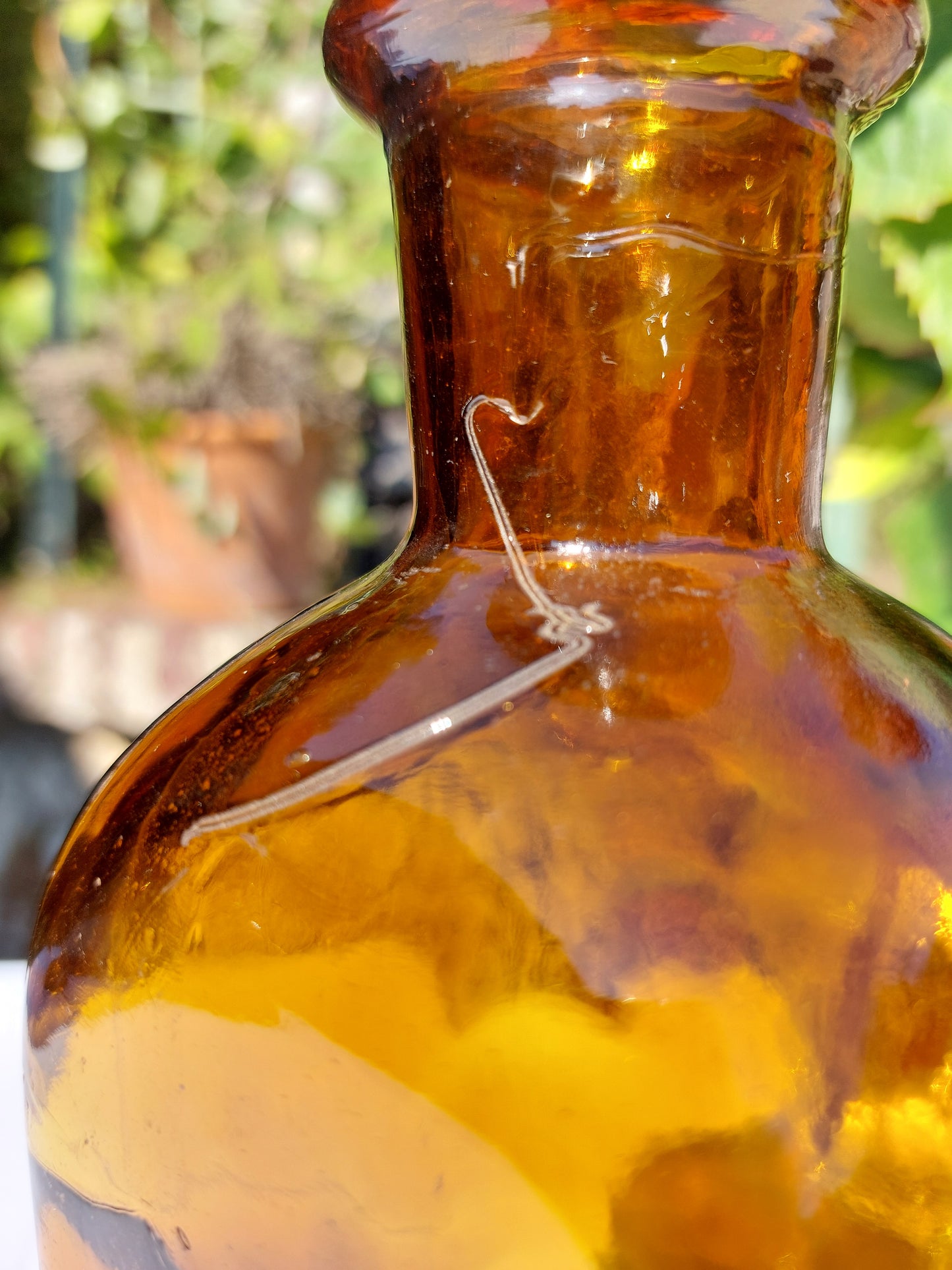 Lot de 2 bouteilles ambrées