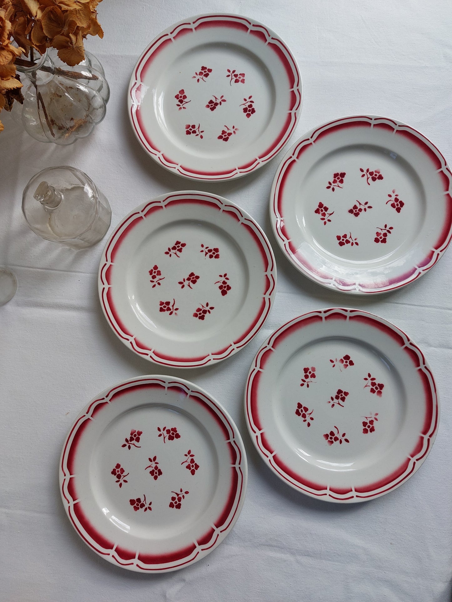 Lot de 5 assiettes à dessert Badonviller