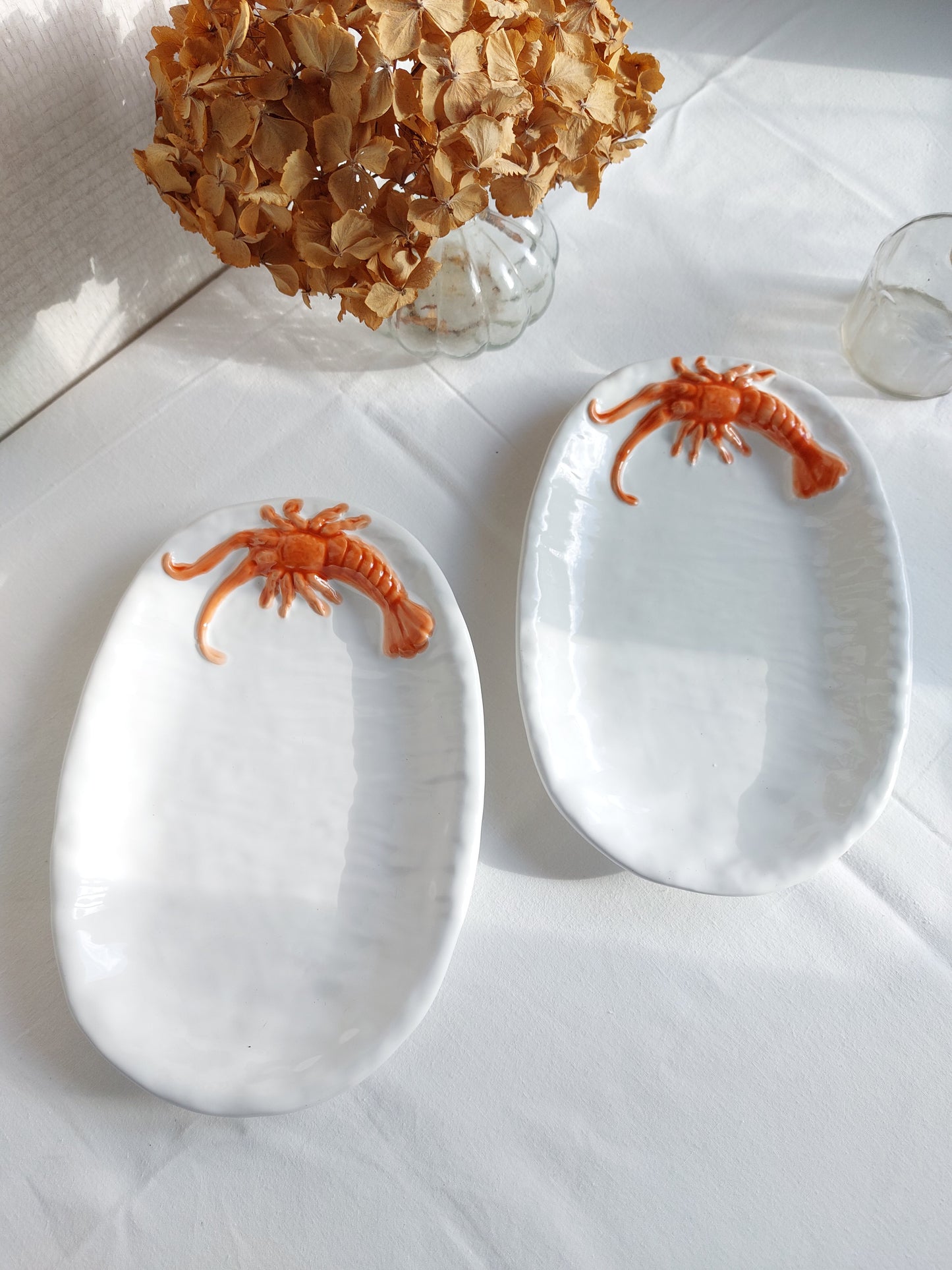 Lot de 2 plats "Homard"
