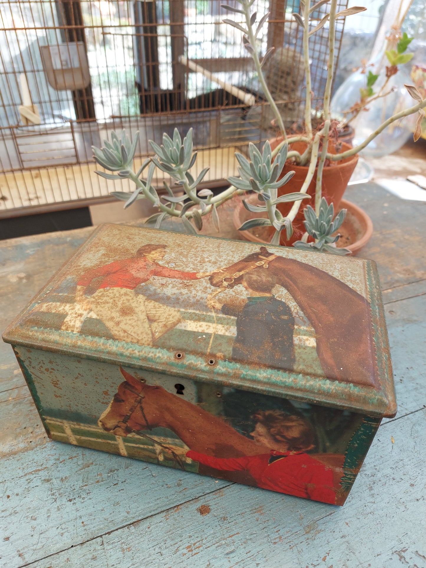 Boîte métal "Scène cavalière"
