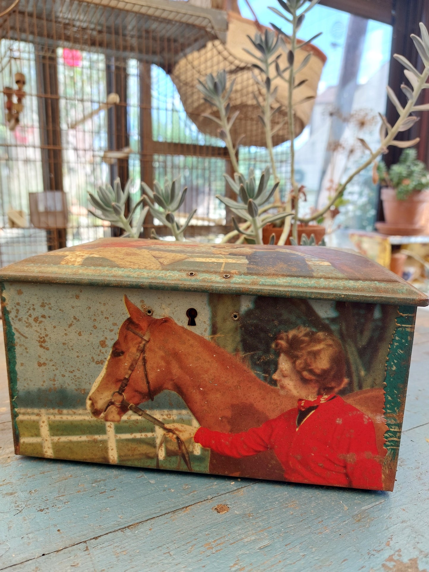 Boîte métal "Scène cavalière"