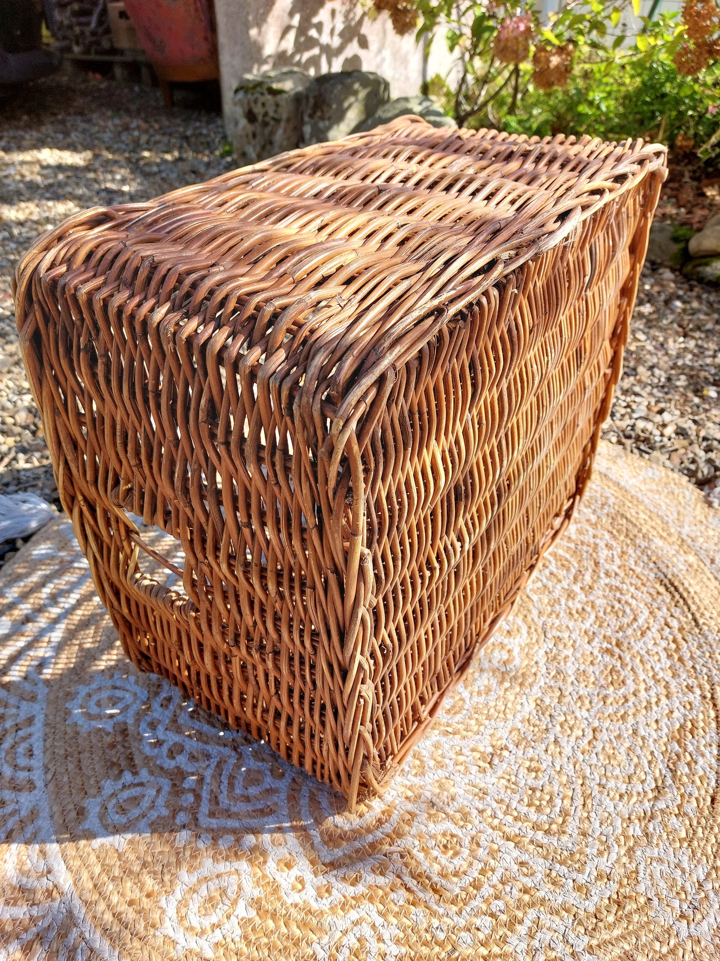 Lot de 2 grands paniers de rangement en osier
