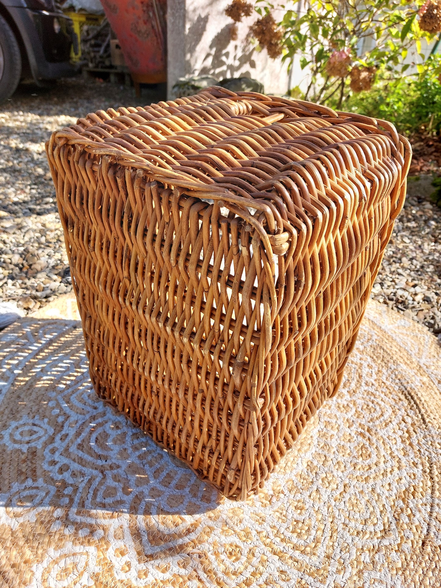 Lot de 2 grands paniers de rangement en osier