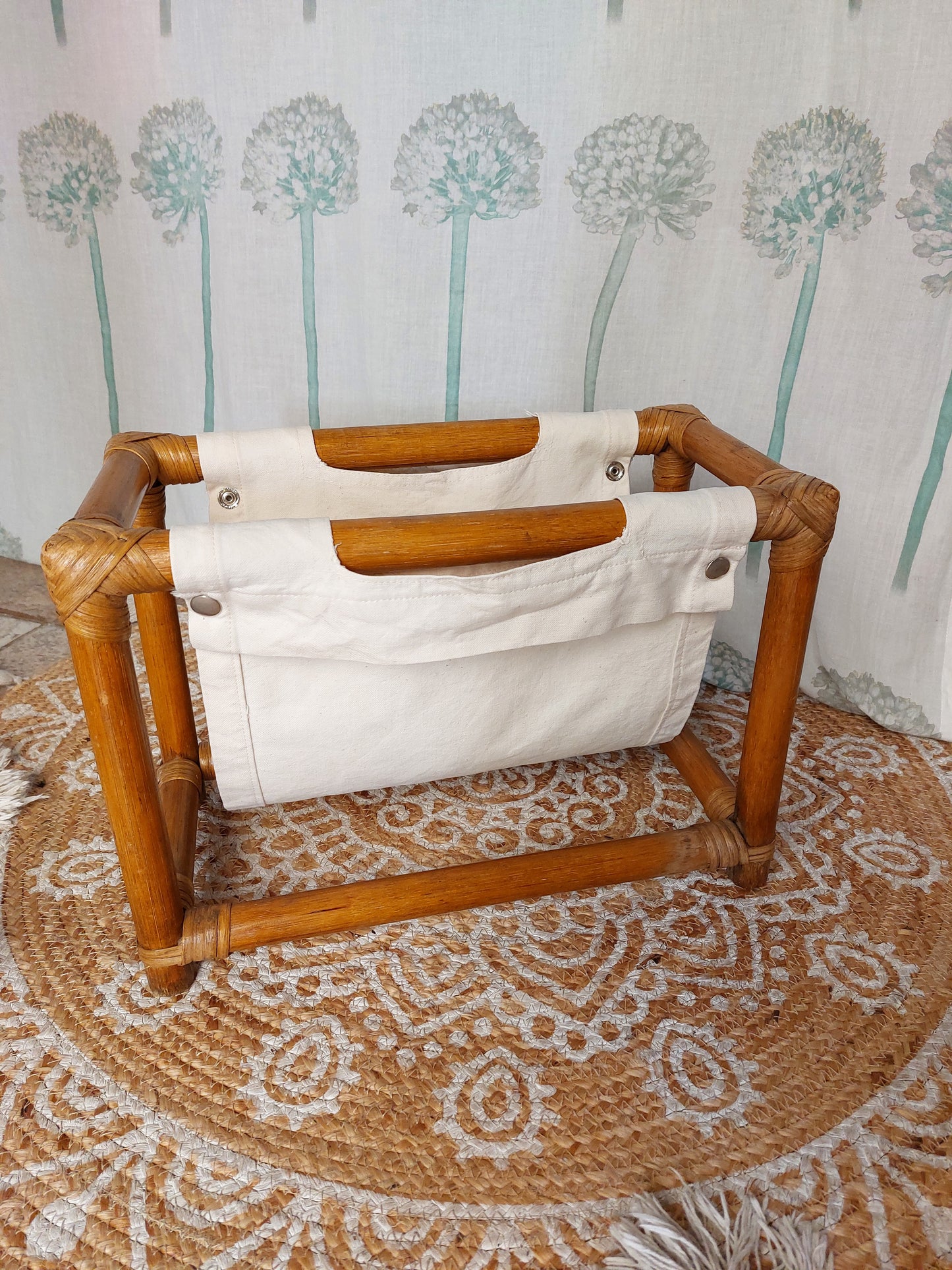 Porte revue bambou et coton