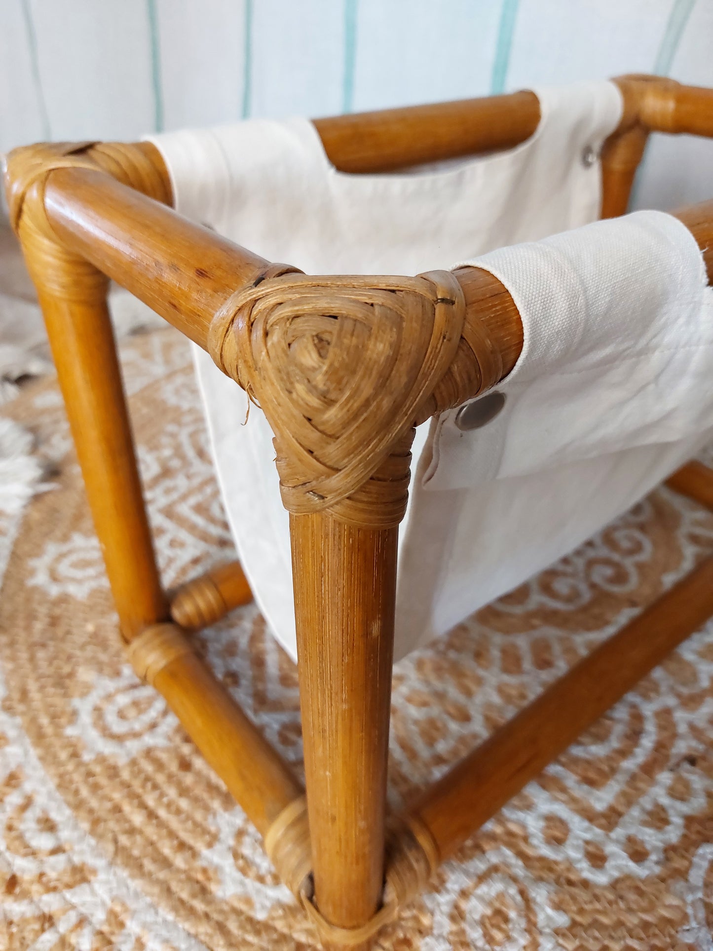 Porte revue bambou et coton