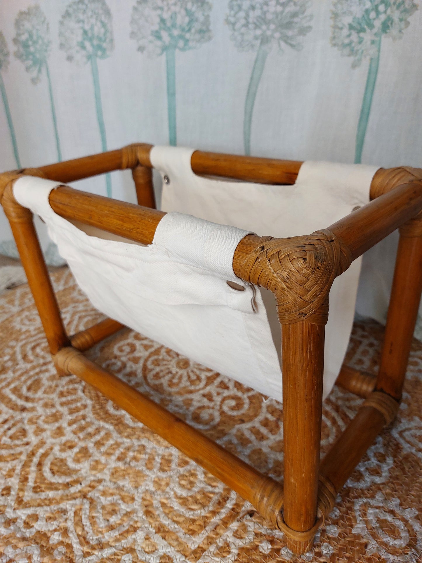 Porte revue bambou et coton