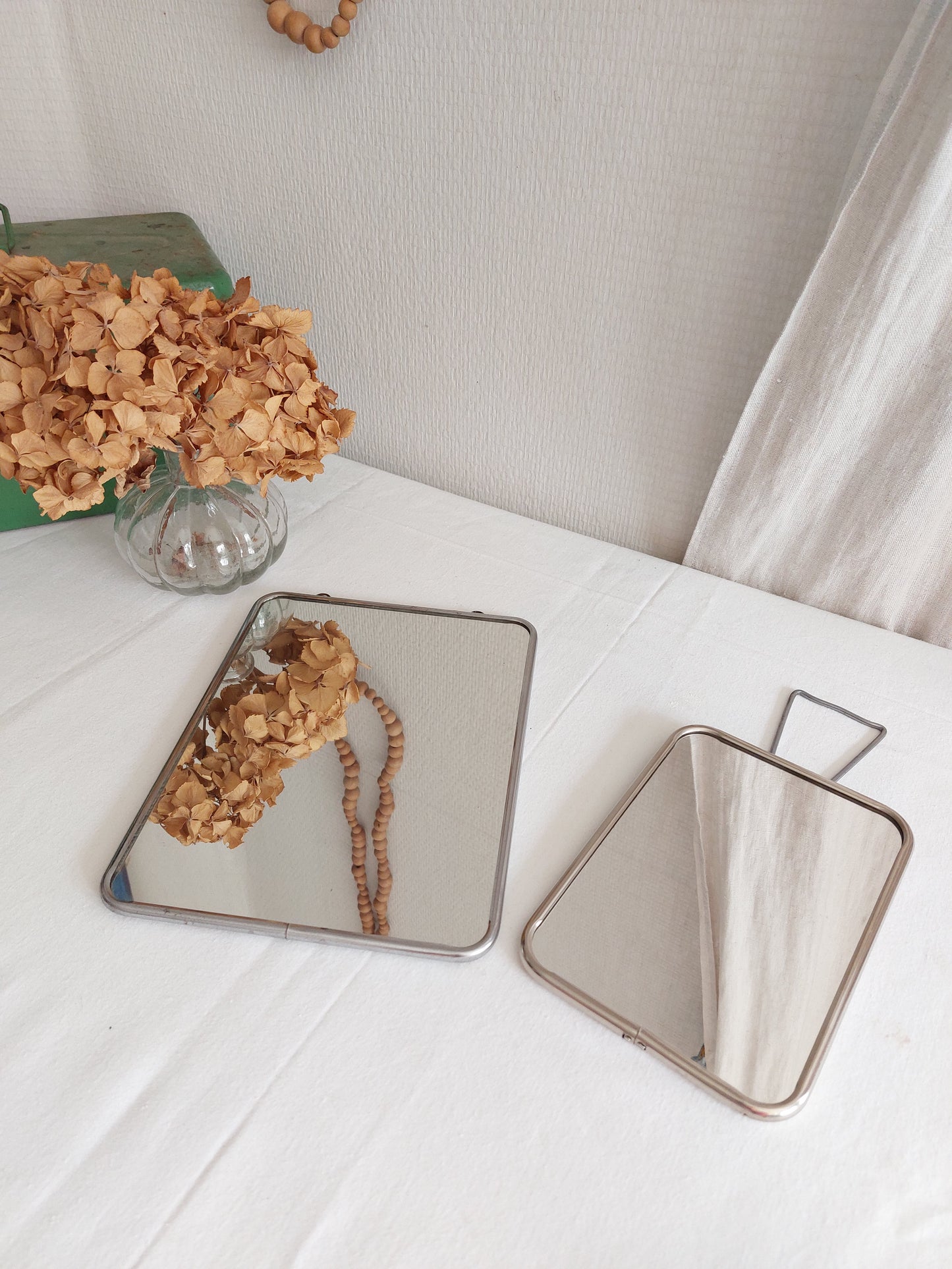 Lot de 2 miroirs de barbier
