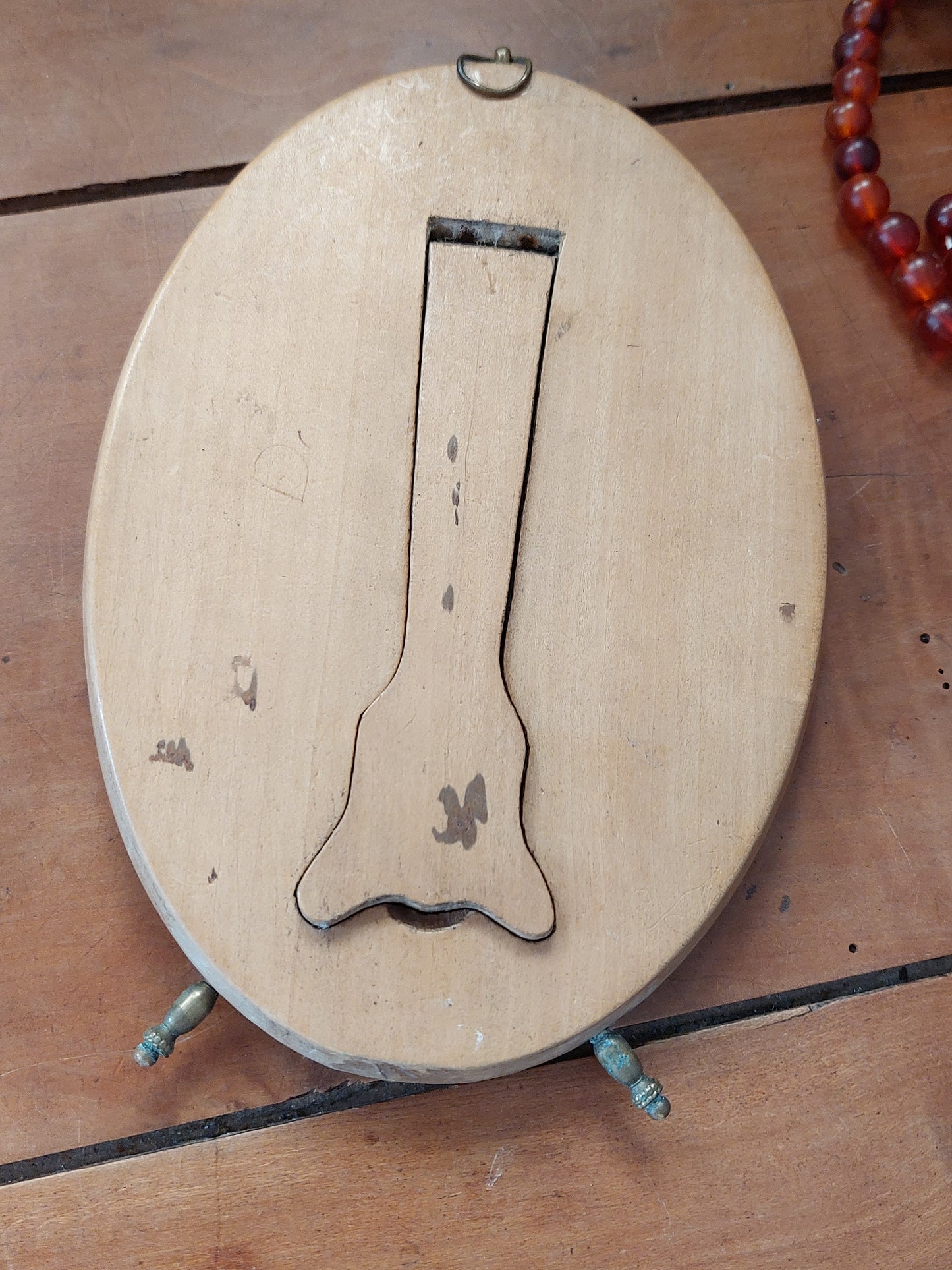 Petit miroir bois sur pied