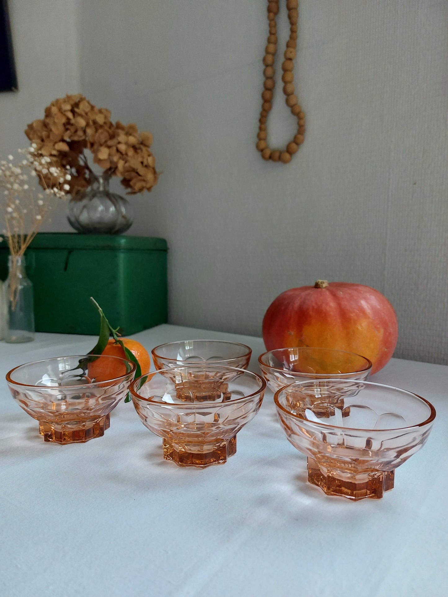 Lot de 5 coupelles rosaline