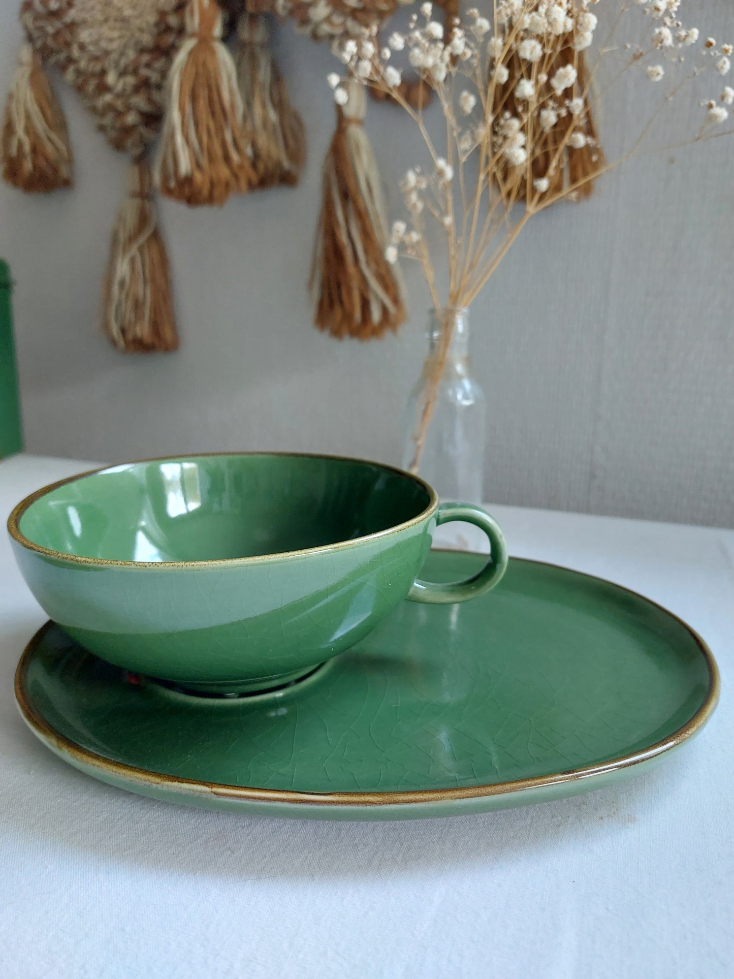 Lot de 3 tasses et sous tasses "Ikea"