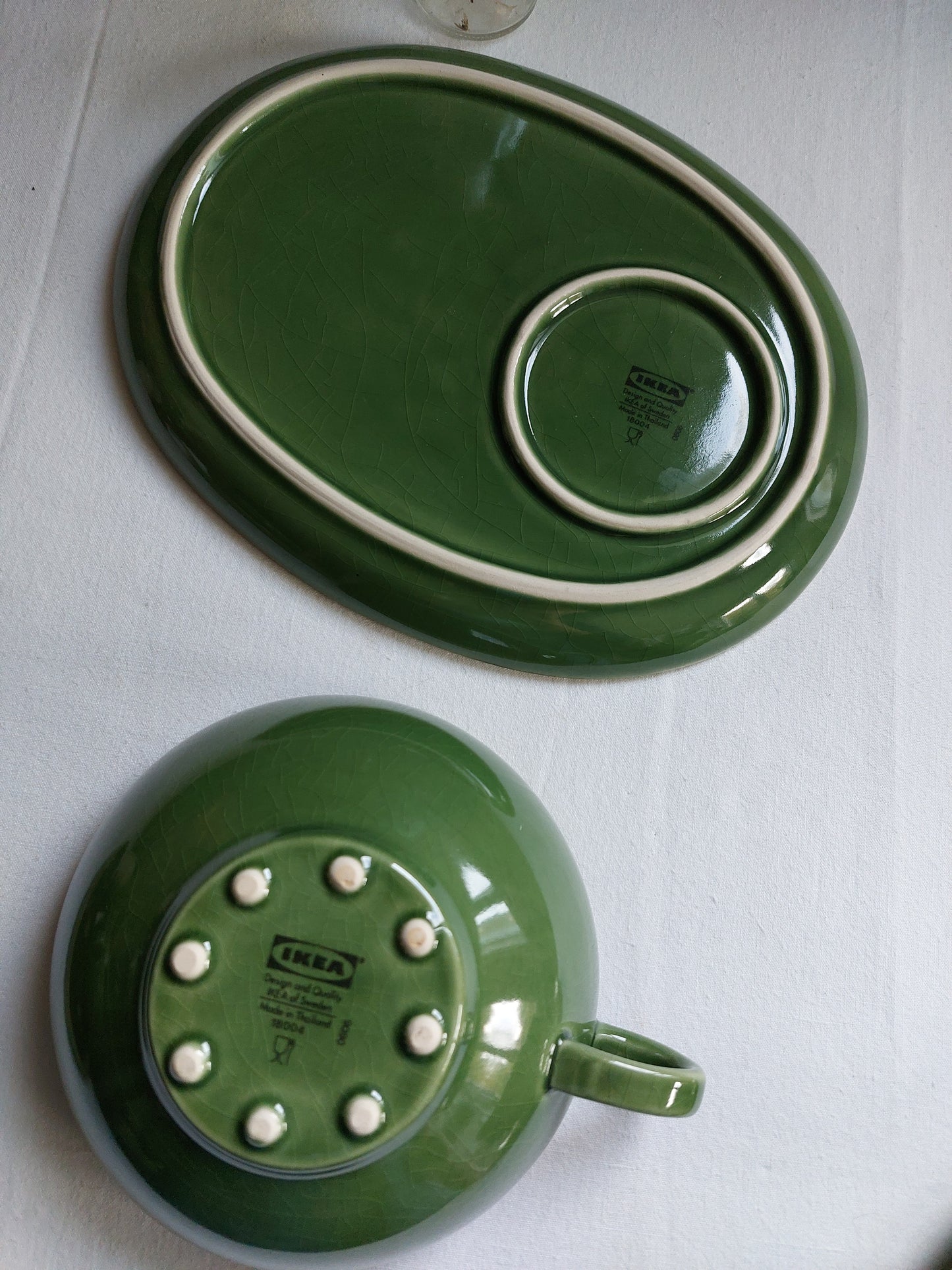 Lot de 3 tasses et sous tasses "Ikea"