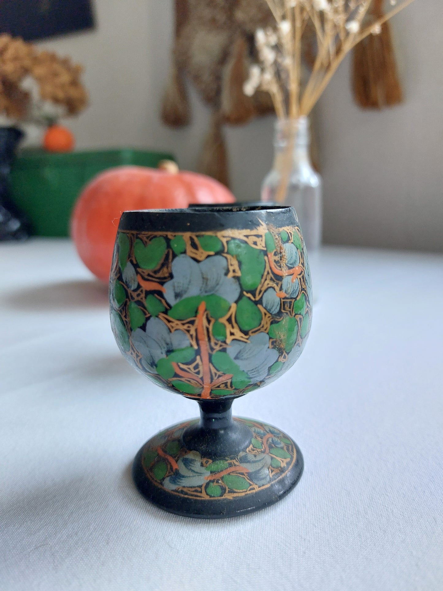 Paire de coquetiers "Khokhloma"