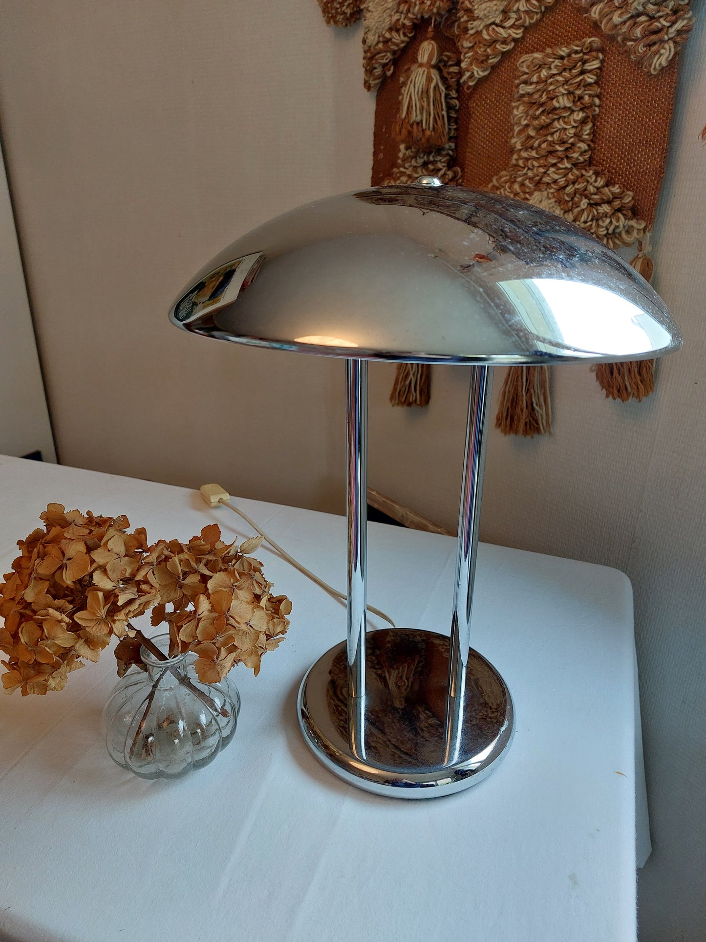 Lampe de bureau chromé par Robert Sonneman