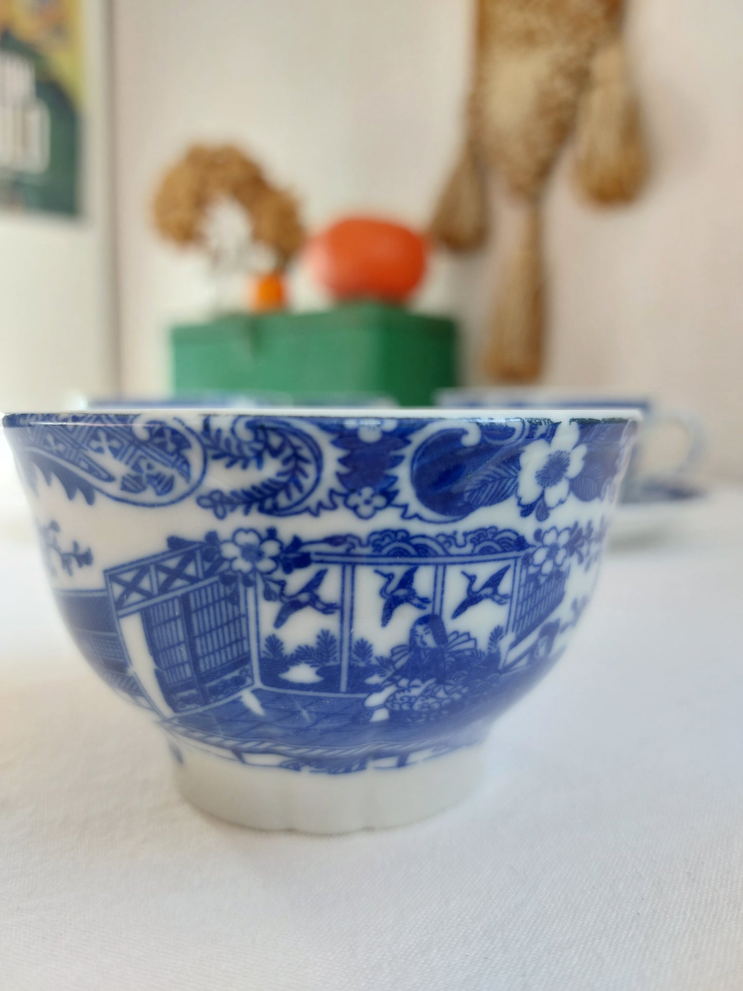 Lot de 5 tasses "scène japonaise"