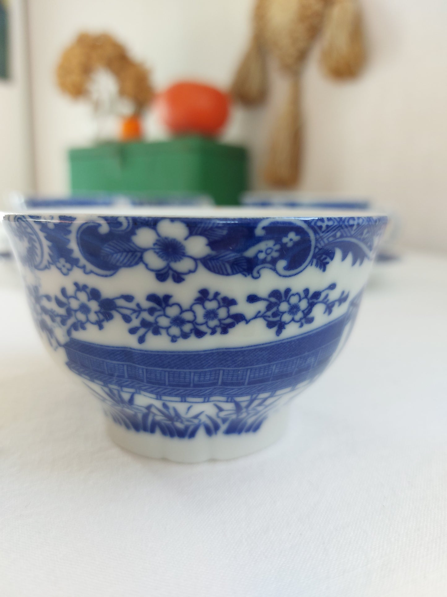 Lot de 5 tasses "scène japonaise"