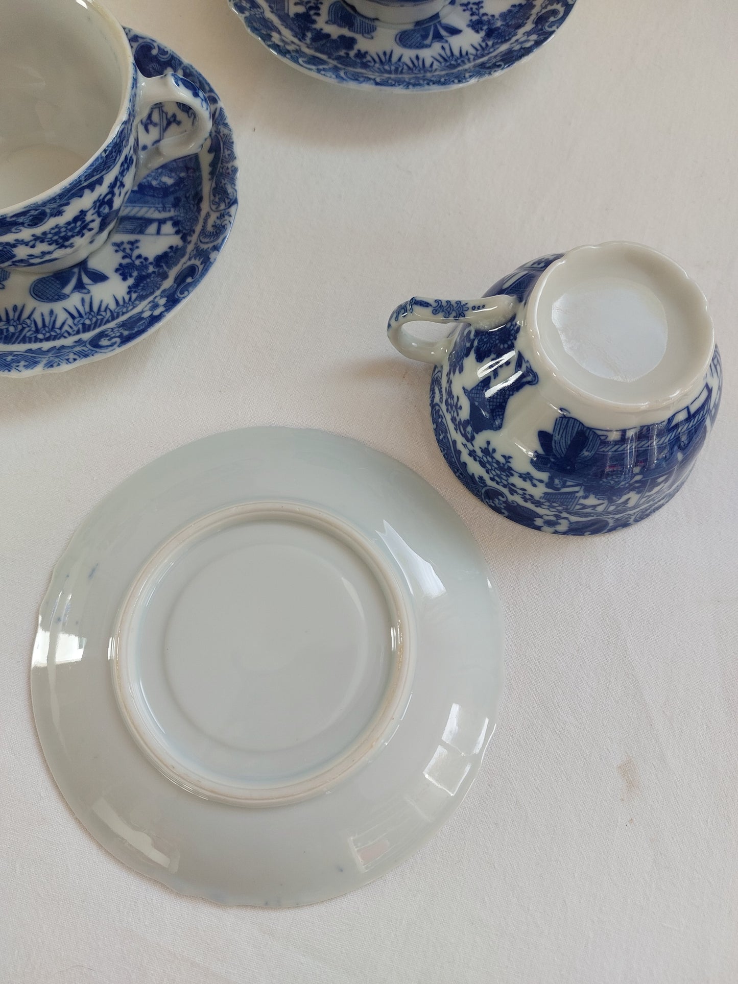 Lot de 5 tasses "scène japonaise"