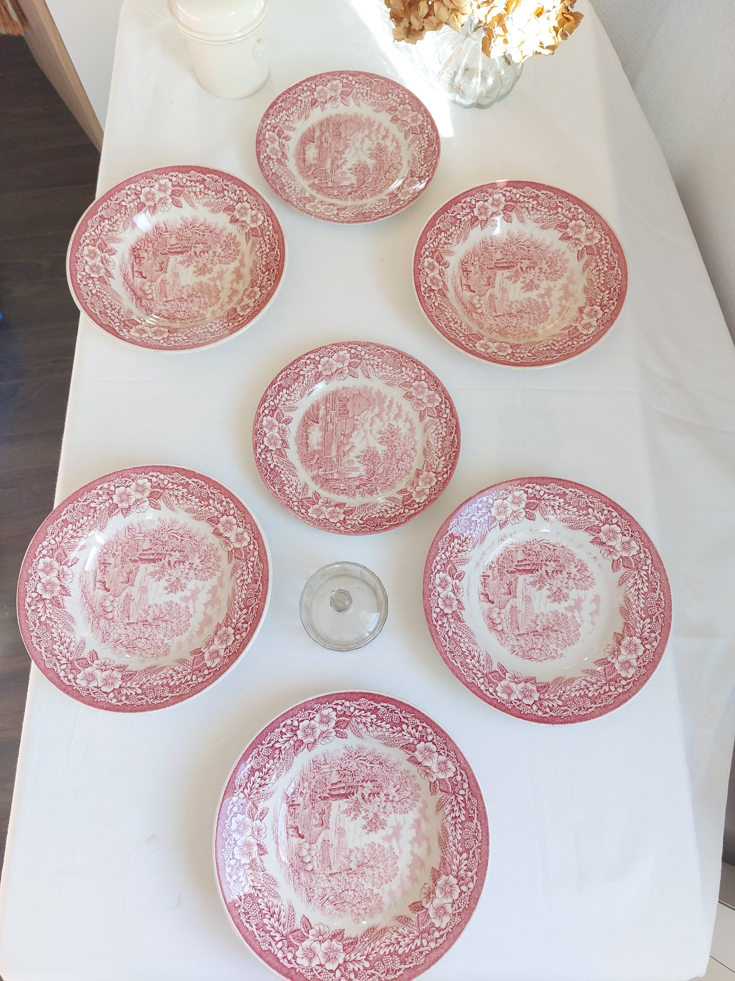 Lot de 7 assiettes J.Broadhurst Ironstone