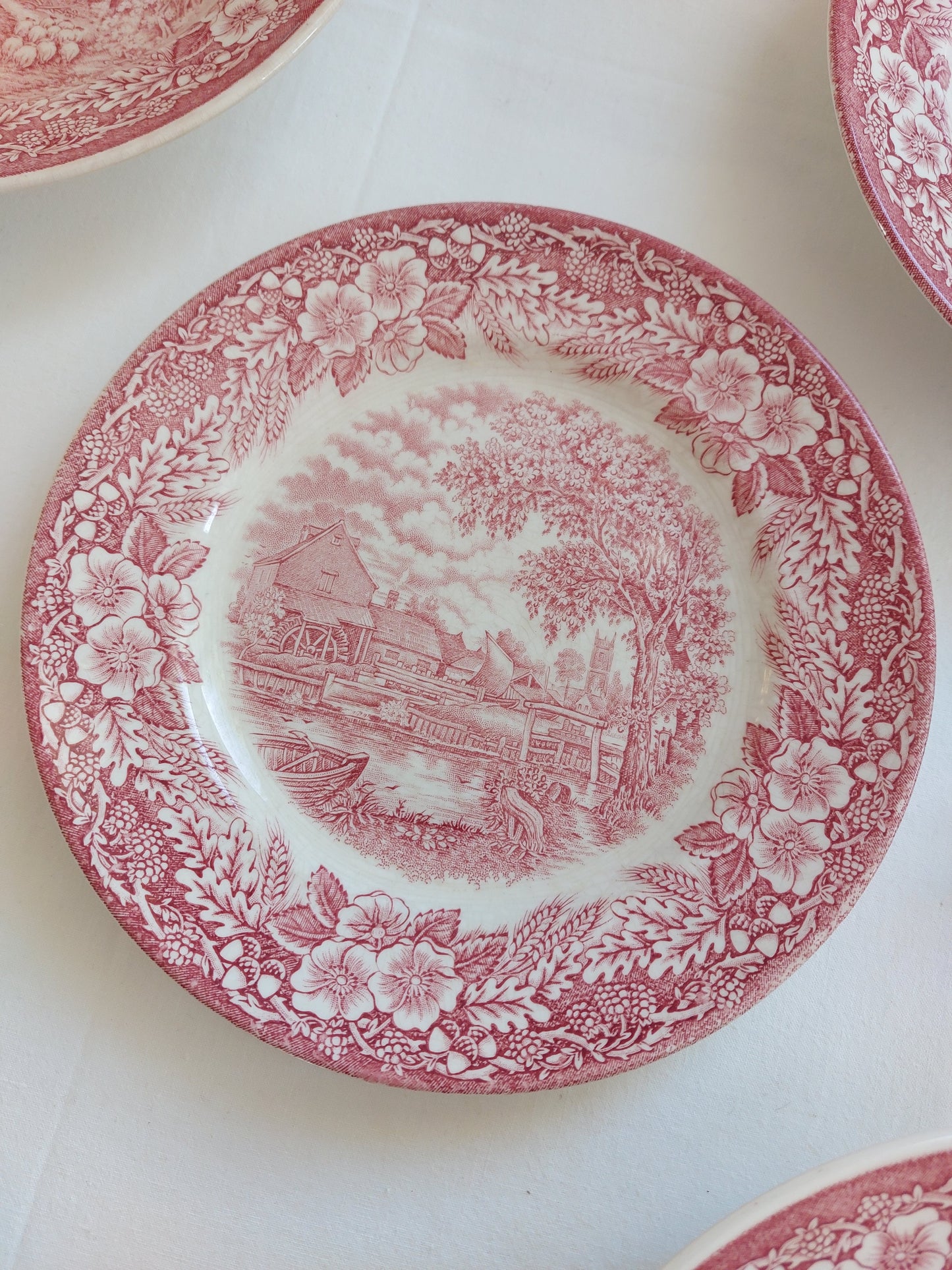 Lot de 7 assiettes J.Broadhurst Ironstone