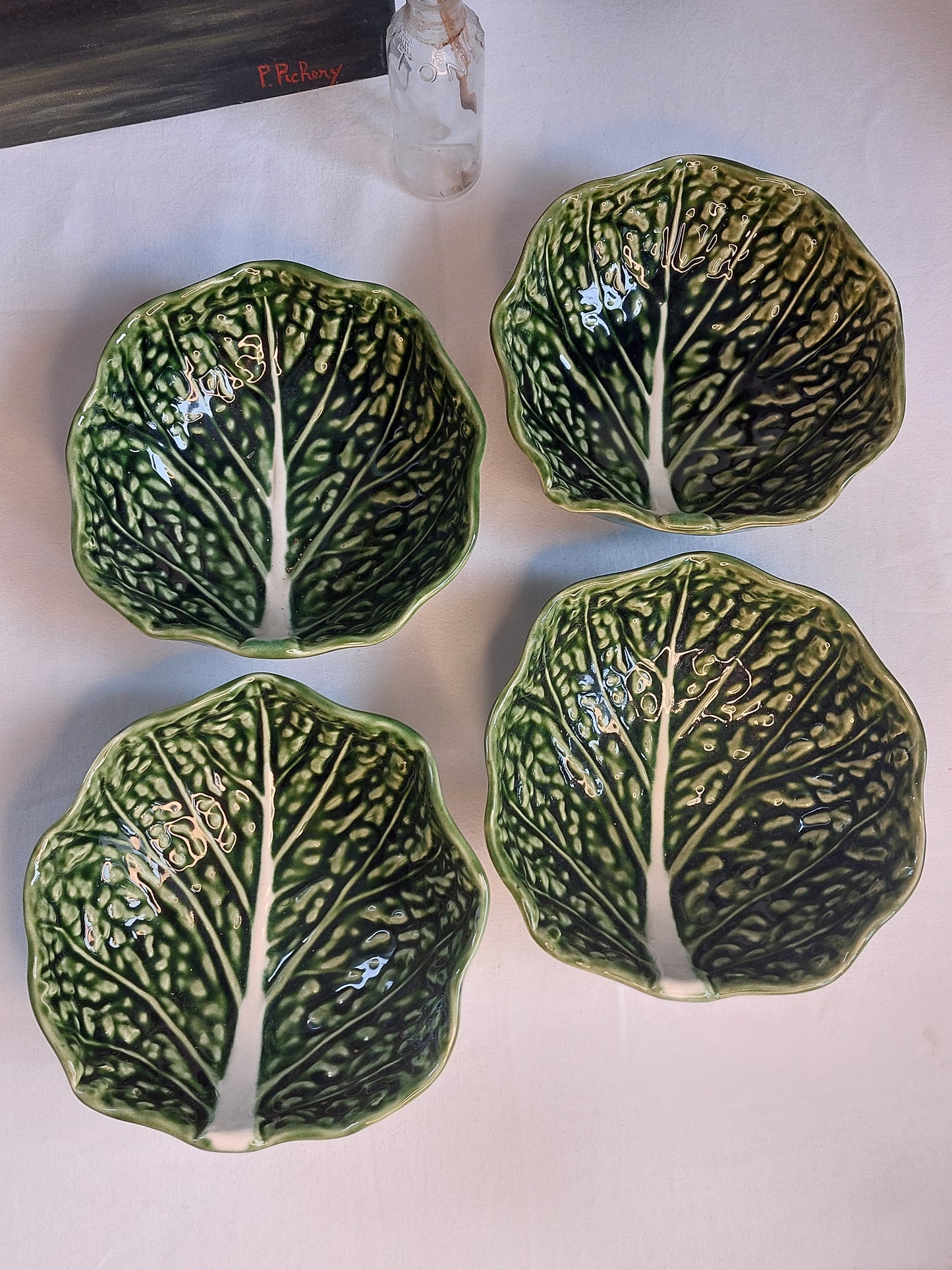 Lot de 4 petits saladiers en barbotine