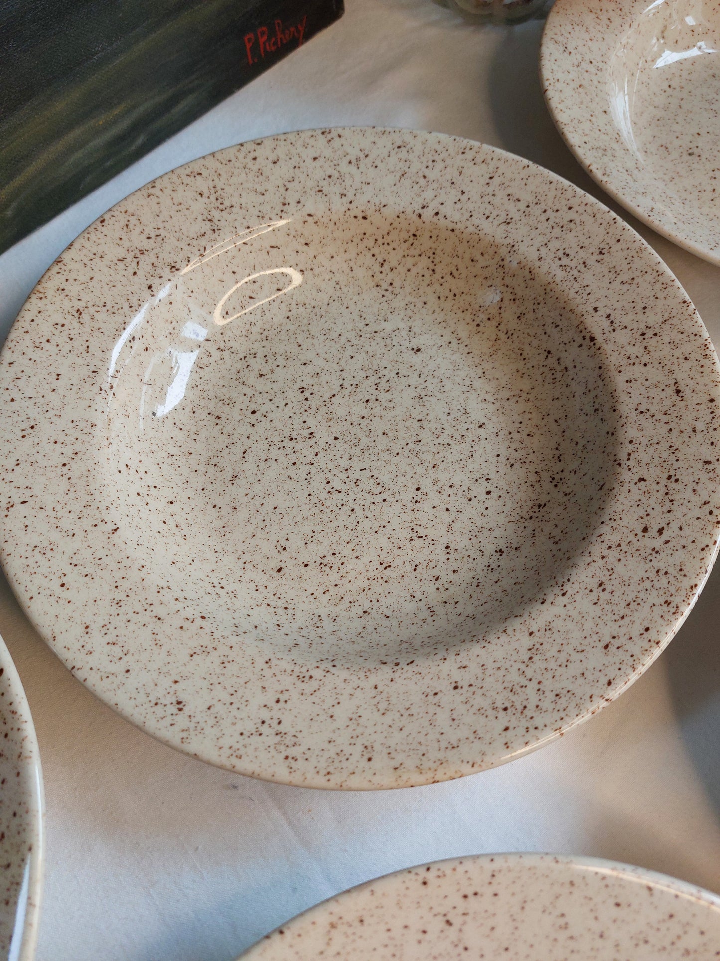 Lot de 5 assiettes creuses en grès