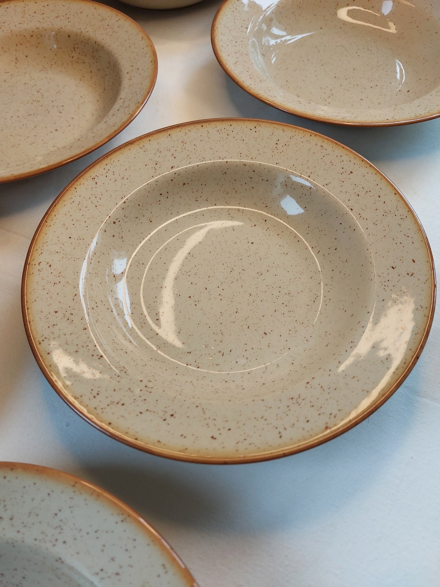Lot de 6 assiettes creuses en grès Tulowice