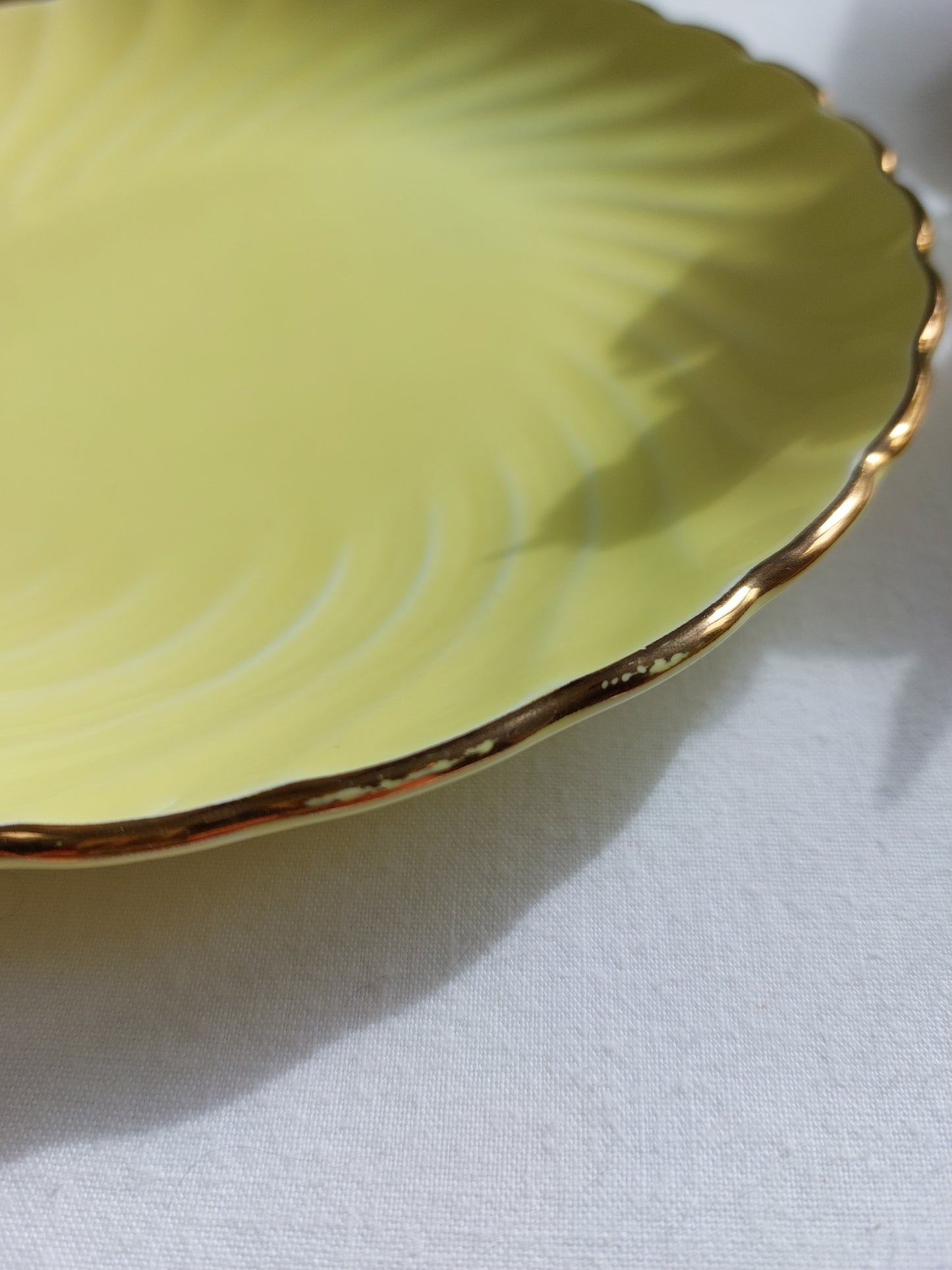 Lot de 6 assiettes à dessert jaune pastel
