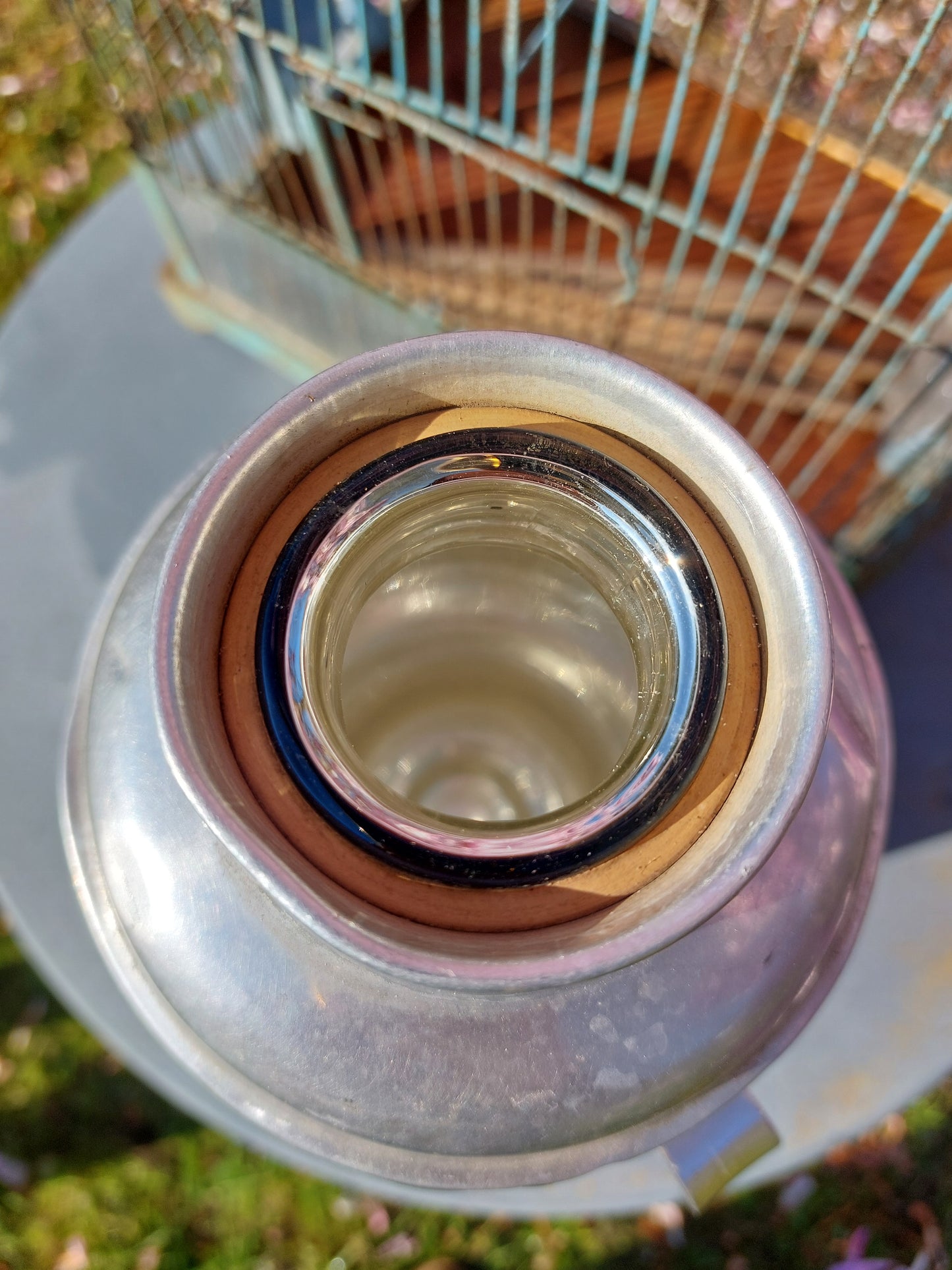 Grand thermos fleuri chinois