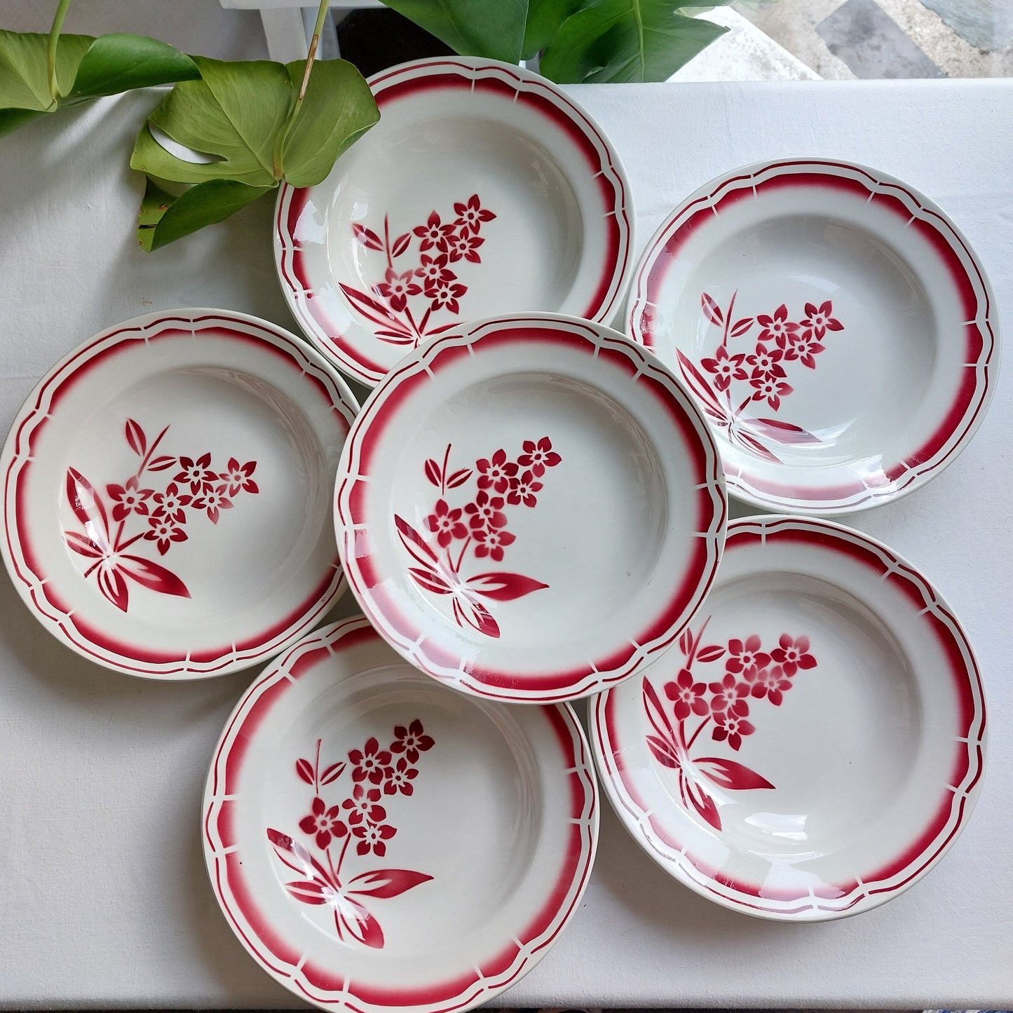 Lot de 5 assiettes creuses Badonviller