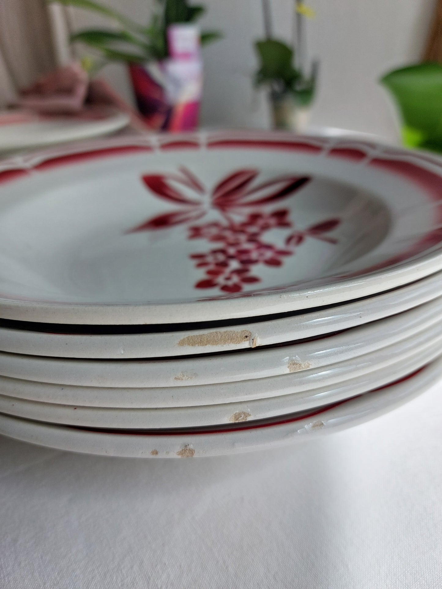 Lot de 5 assiettes creuses Badonviller