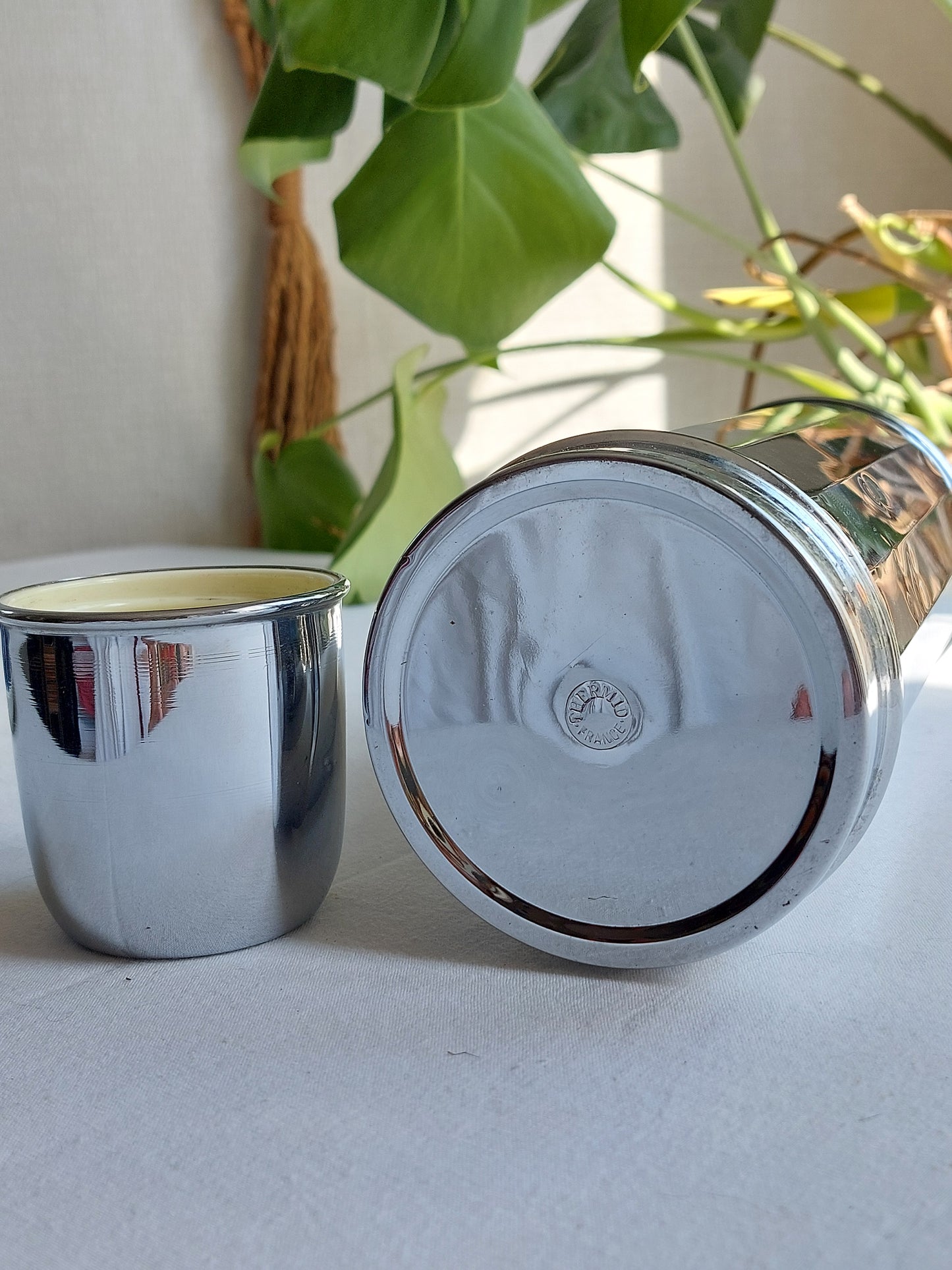 Bouteille thermos chromée vintage Thermid Stable France