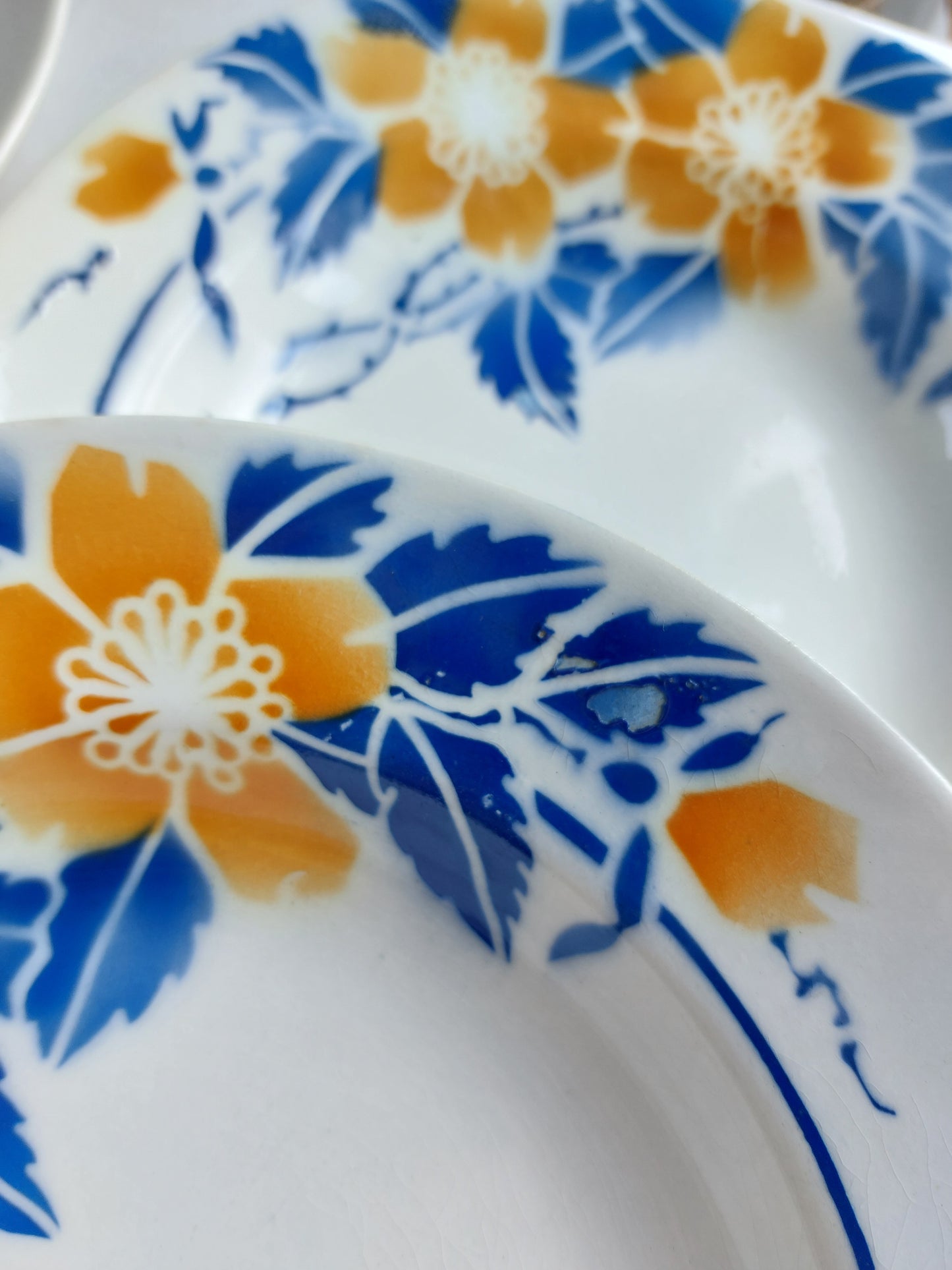 DESTOCKAGE - Lot de 8 assiettes plates et 8 creuses Hamage & Moulin des Loups modèle Eglantine