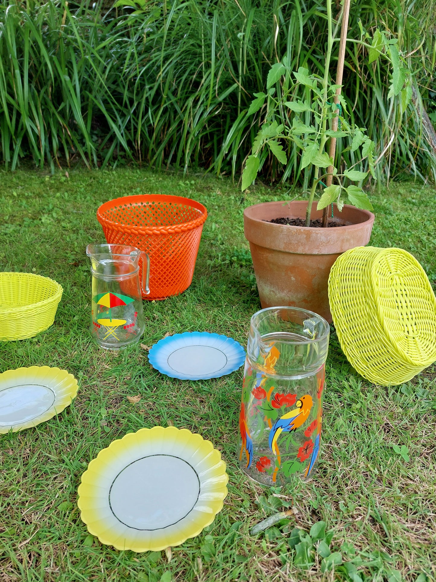Pichet vintage à orangeade modèle "Parasol"