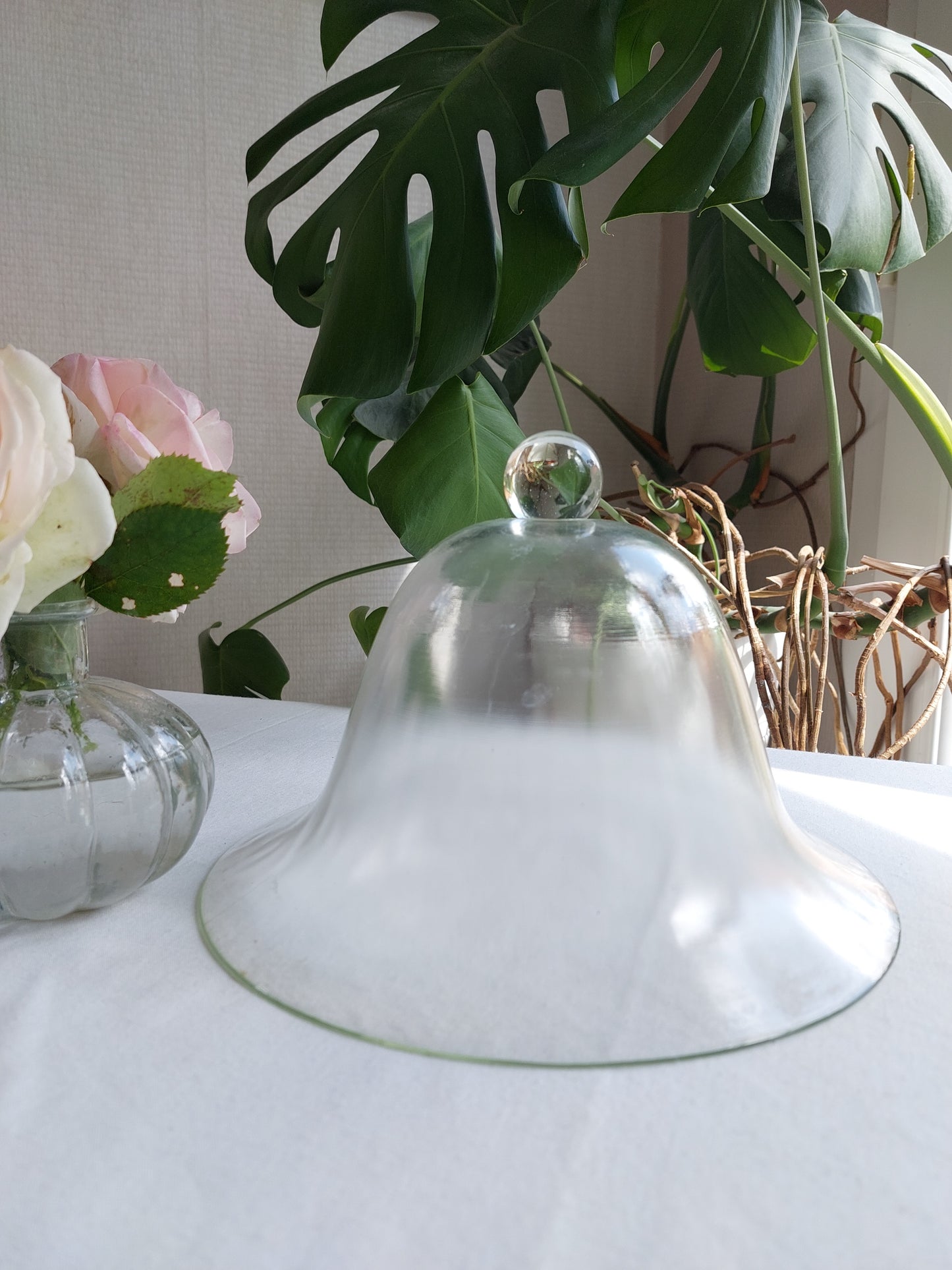 Cloche ancienne de jardin en verre