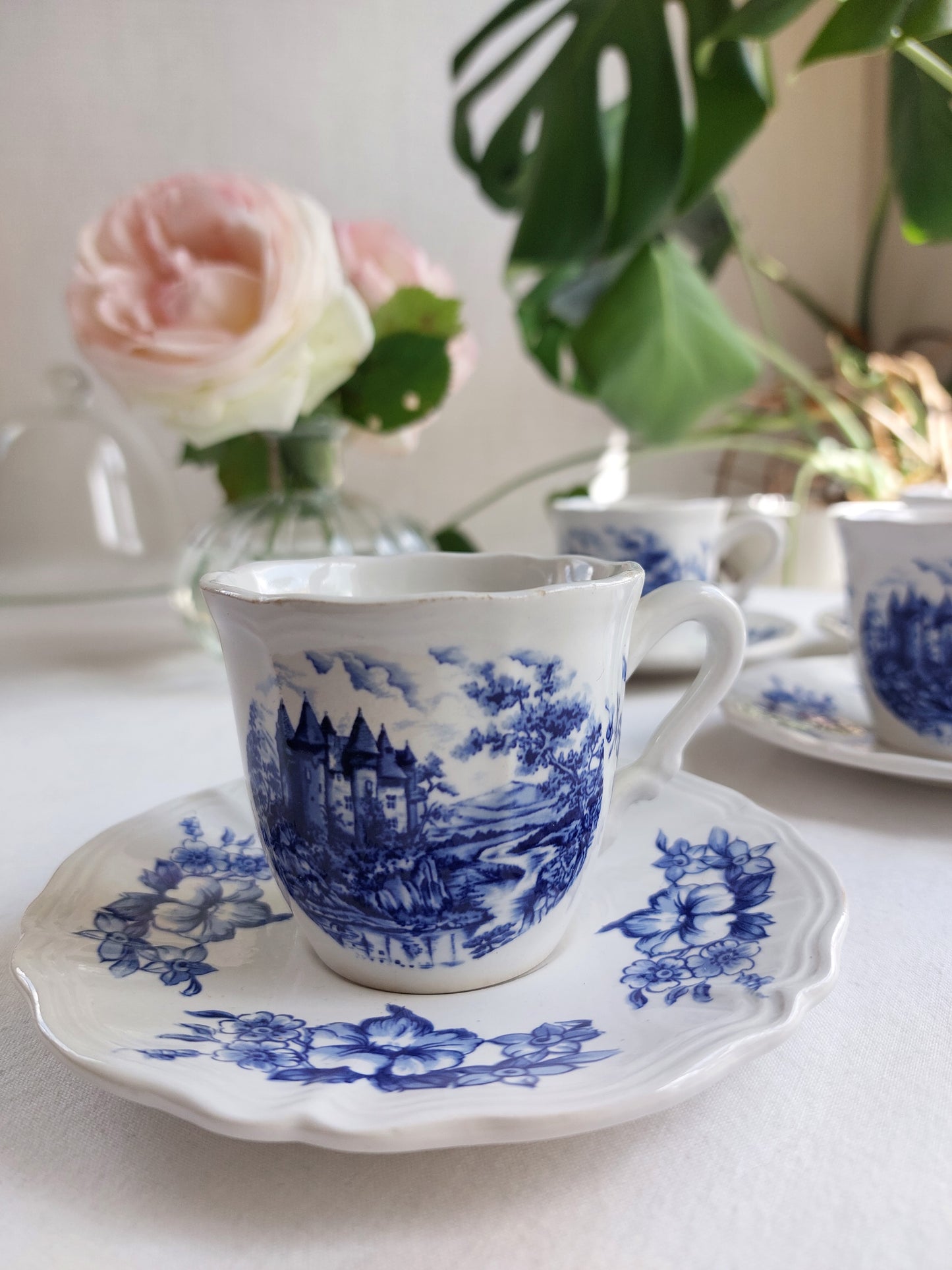 Lot de 4 tasses à café Sarreguemines