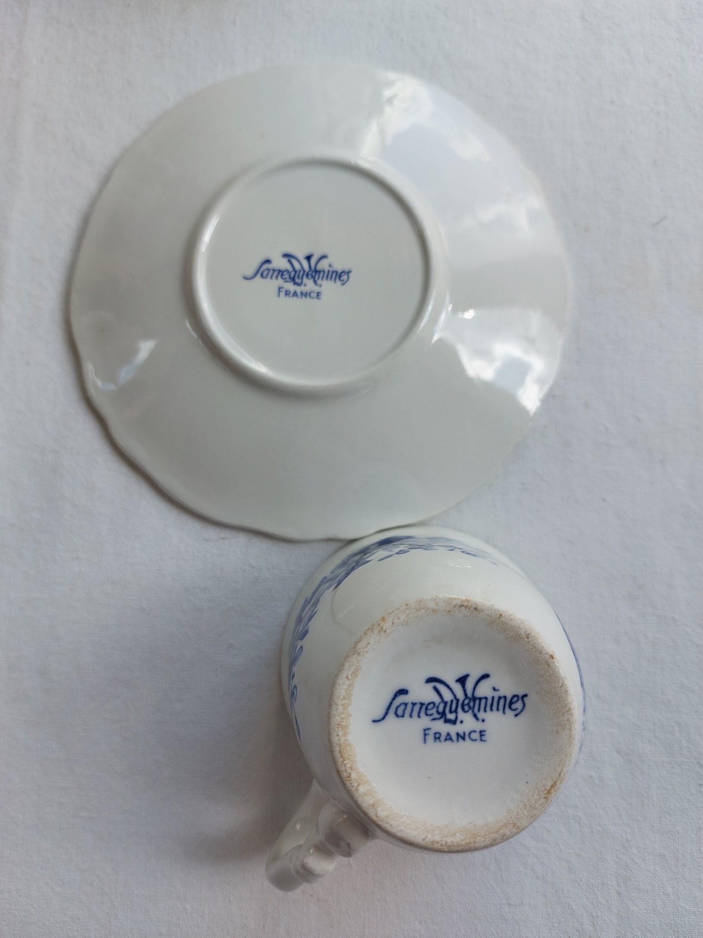 Lot de 4 tasses à café Sarreguemines