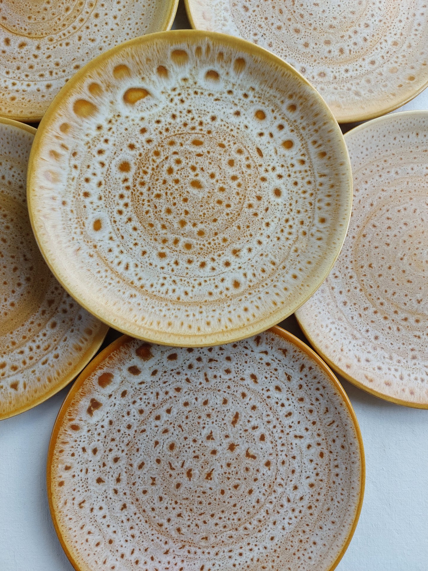 Lot de 6 assiettes à dessert Niderviller modèle "Fauve"