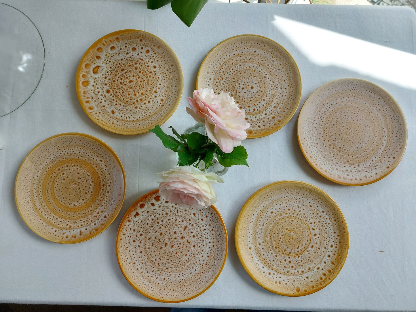 Lot de 6 assiettes à dessert Niderviller modèle "Fauve"
