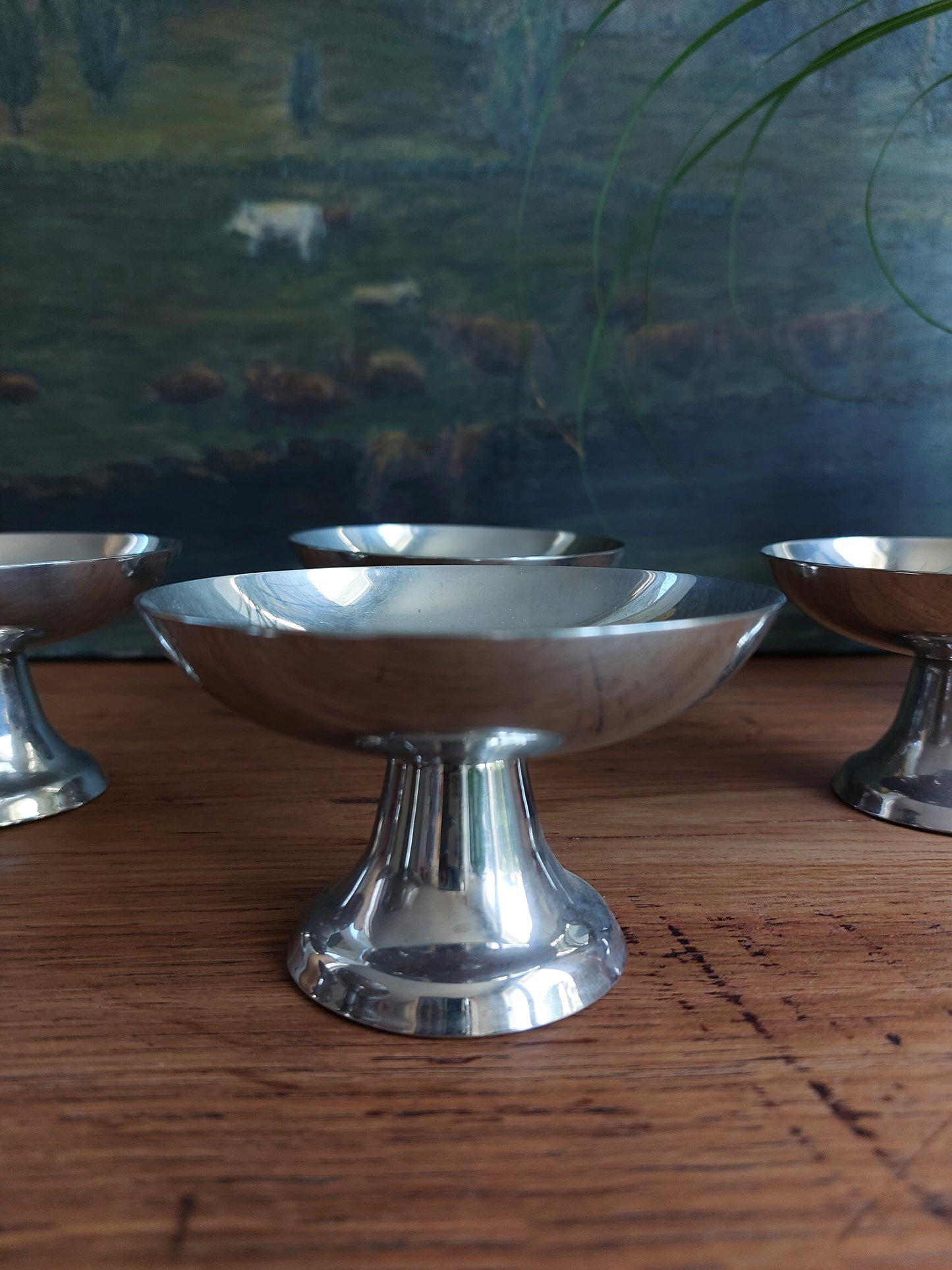 Lot de 6 coupelles vintage en inox